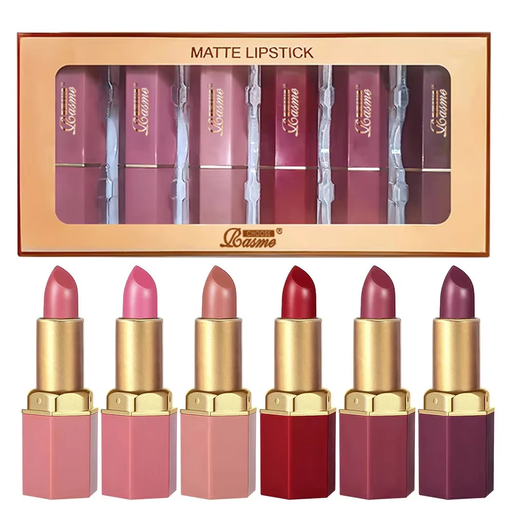 6pc Luxury Lipstick Set Matte Velvet Waterproof Long Lasting Best Valentine Gift 6pc Luxury Lipstick Set Matte Velvet Waterproof Long Lasting Best Valentine Gift