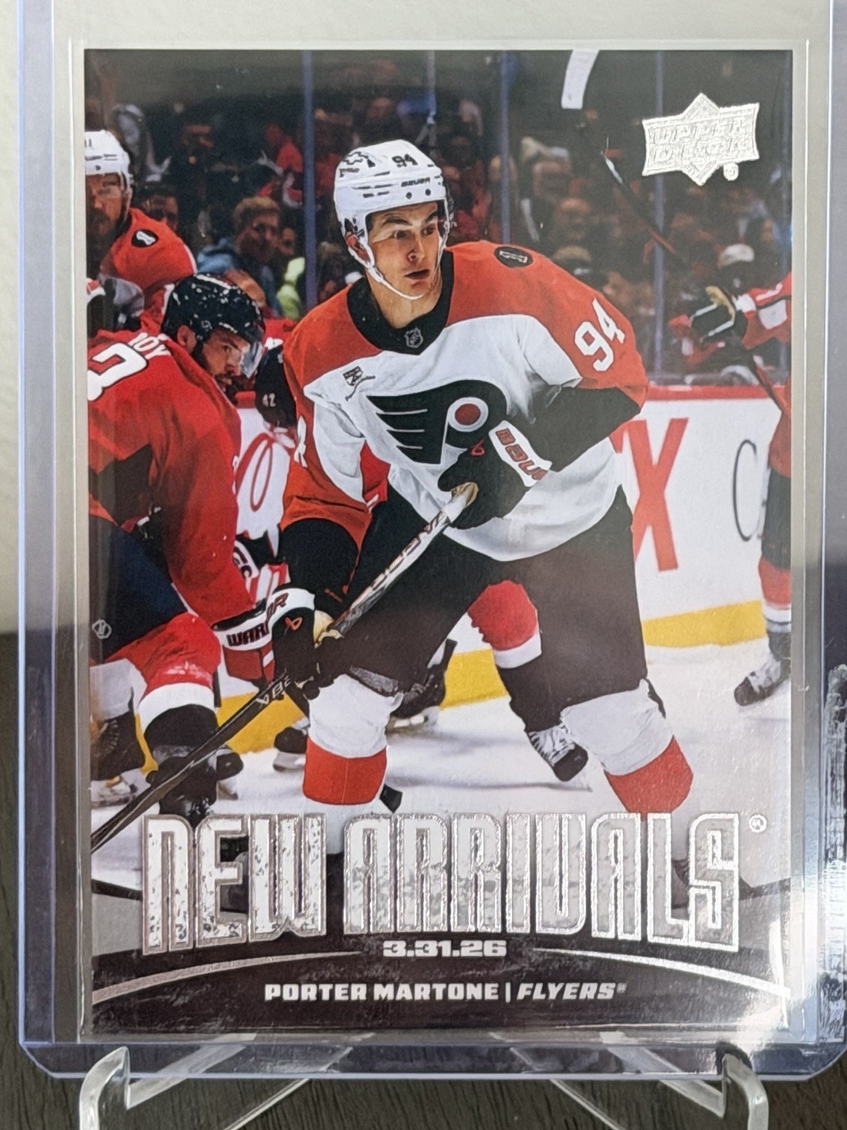 Porter Martone 2025-26 Upper Deck NHL New Arrivals BASE #NA-PM RC Rookie IN HAND Porter Martone 2025-26 Upper Deck NHL New Arrivals BASE #NA-PM RC Rookie IN HAND