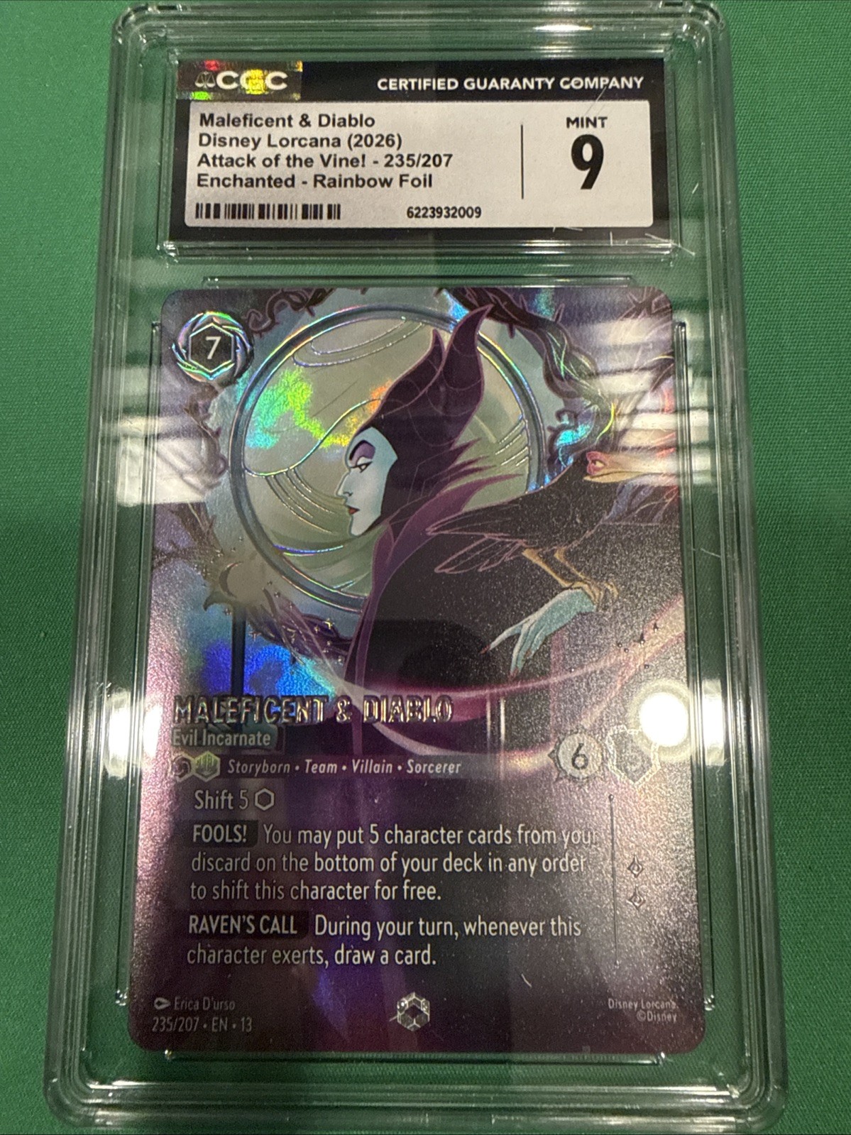 2026 DISNEY LORCANA ENCHANTED MALEFICENT & DIABLO EVIL INCARNATE CGC 9 (PSA) 2026 DISNEY LORCANA ENCHANTED MALEFICENT & DIABLO EVIL INCARNATE CGC 9 (PSA)