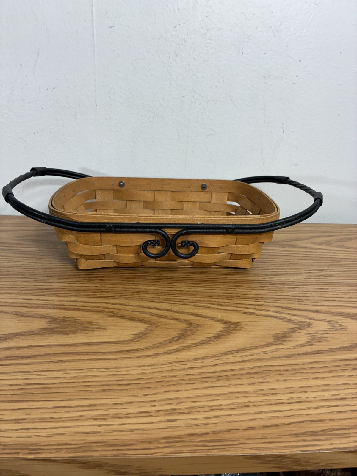 Longaberger Artisan Medium Server Basket wrought iron Handles for Casserole Dish Longaberger Artisan Medium Server Basket wrought iron Handles for Casserole Dish