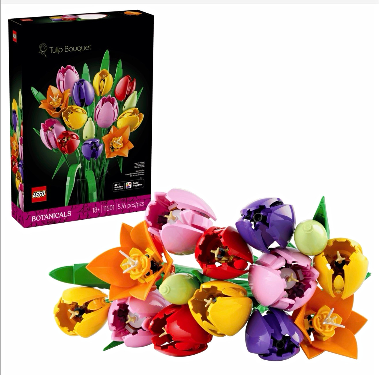 LEGO Botanicals Tulip Bouquet 11501 576pc NEW FACTORY SEALED Flowers 18+