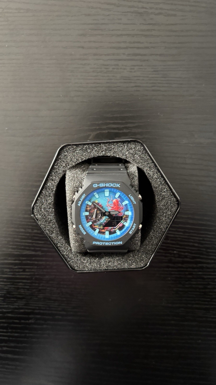 Casio G-Shock Analog Digital Men’s Watch Black Blue Red Shock Resistant Casio G-Shock Analog Digital Men’s Watch Black Blue Red Shock Resistant