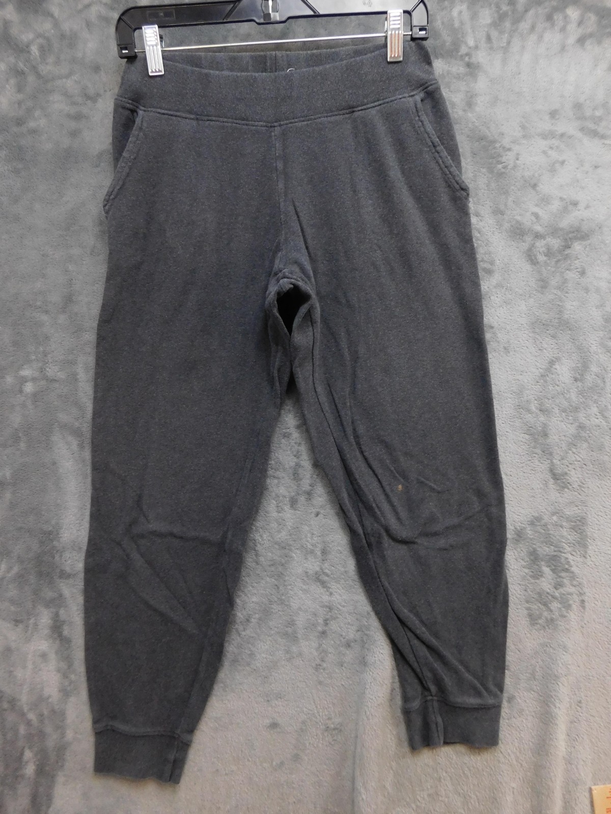 Pact Pants Womens M Gray Sweatpants Tapered Pull On Elastic Waist Pockets Ribbed