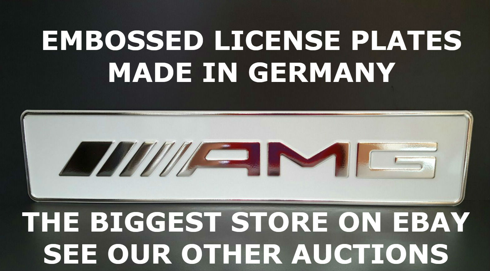 Mercedes AMG German Germany European License Plate Euro Number Plate Embossed