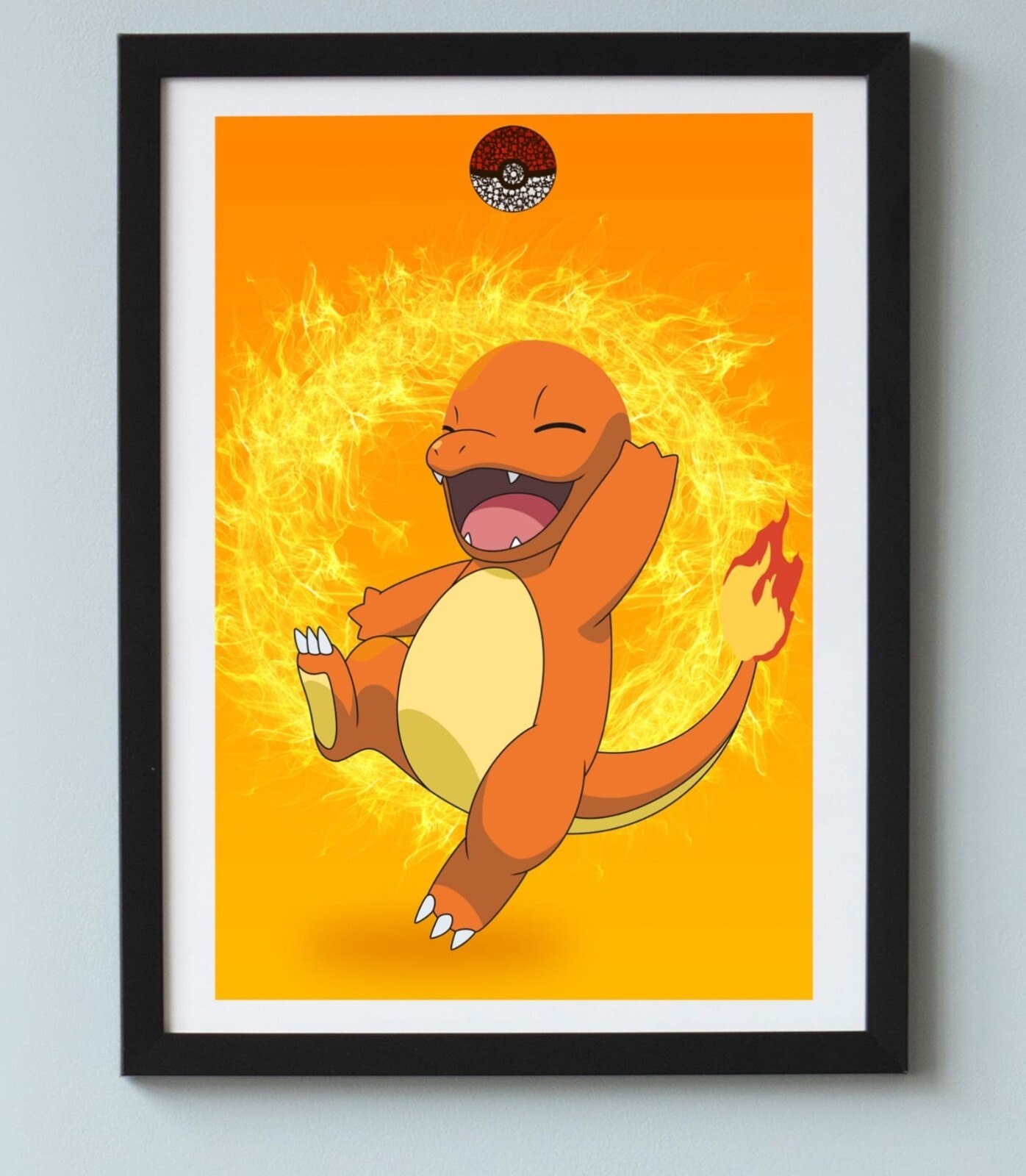 Charmander Happy Art Canvas Poster Wall Art Home Decor Charmander Happy Art Canvas Poster Wall Art Home Decor