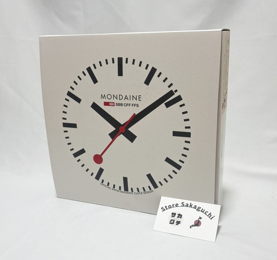 Mondaine Wall Clock A990.CLOCK.16SBB White Dial Silver Case Swiss Railway 25cm