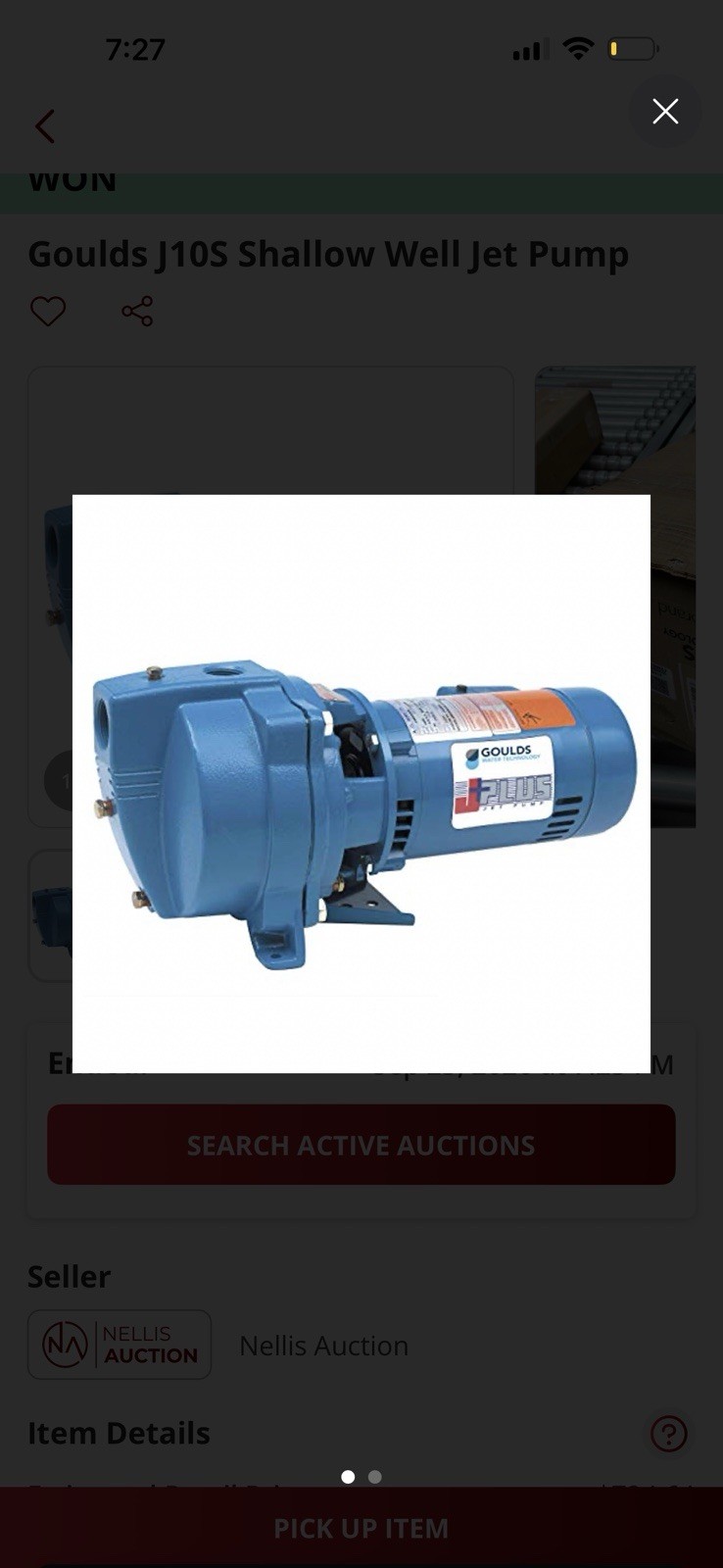 Goulds J10S Shallow Well Jet Pump 1 HP (1 hp Rated Power) Cast Iron Housing Goulds J10S Shallow Well Jet Pump 1 HP (1 hp Rated Power) Cast Iron Housing