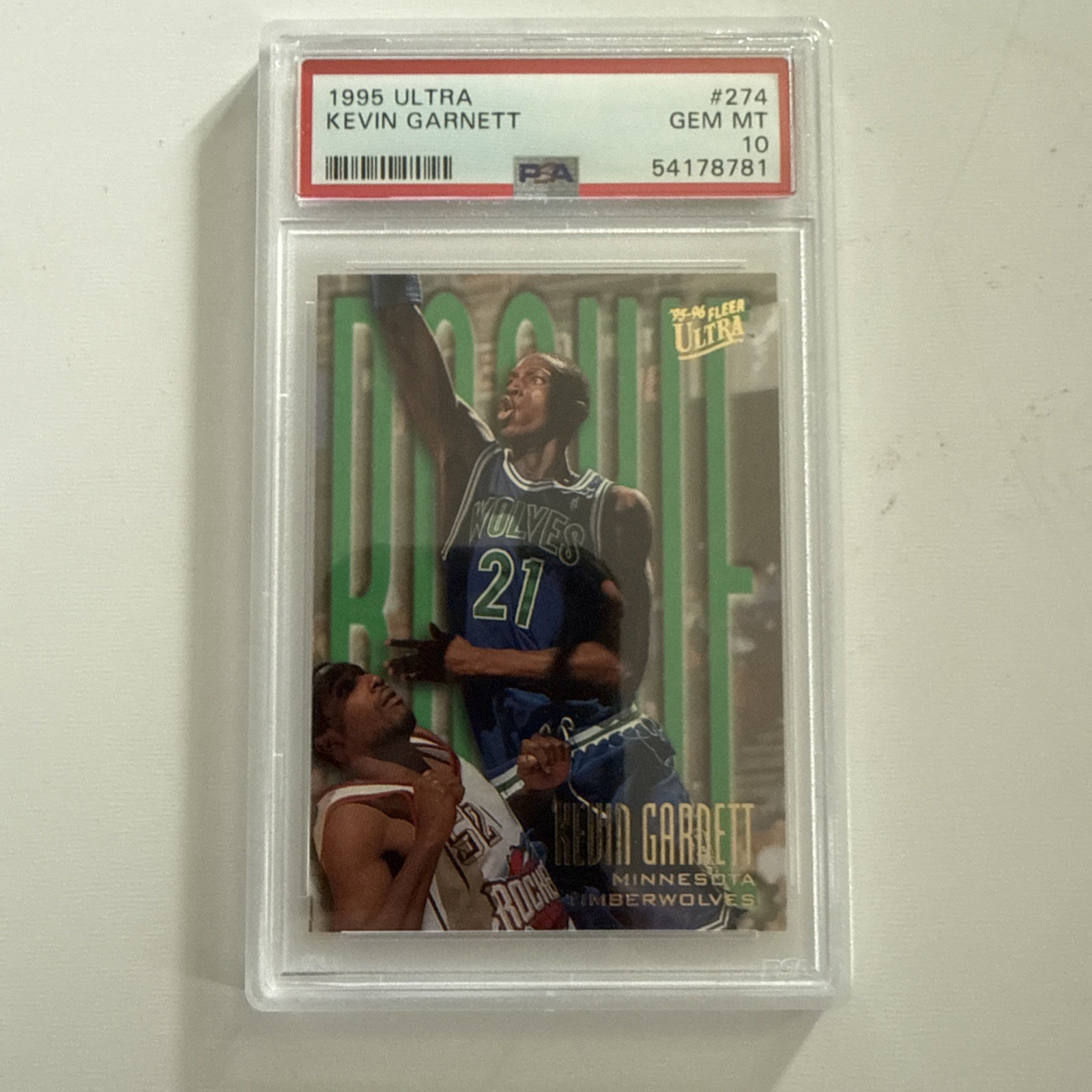 1995-96 Fleer Ultra - Rookie Kevin Garnett #274 (RC) 1995-96 Fleer Ultra - Rookie Kevin Garnett #274 (RC)
