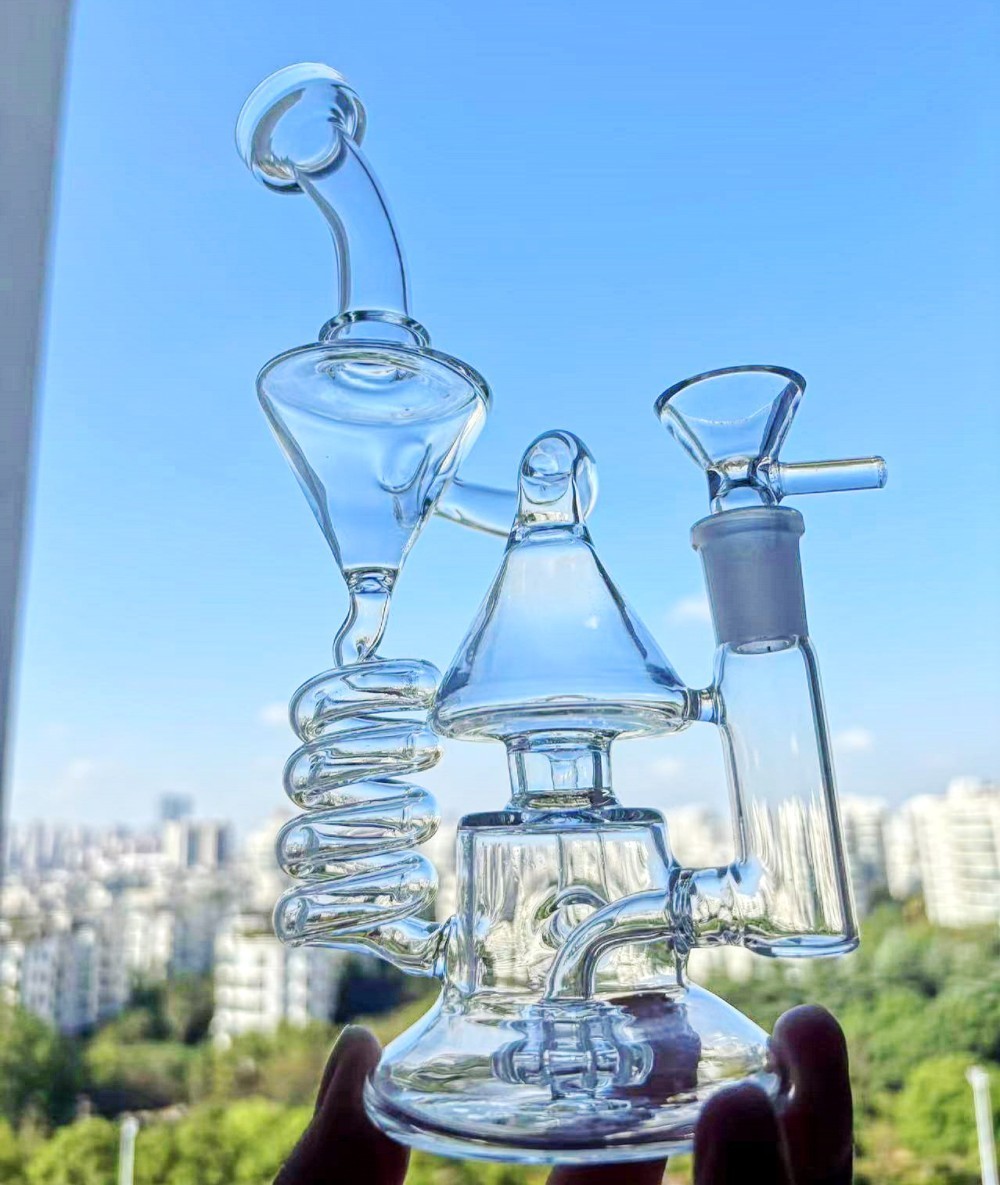 heady Coil Honeycomb Recycler rig pipes bong Glass Smoking Water shushi 14mmbowl heady Coil Honeycomb Recycler rig pipes bong Glass Smoking Water shushi 14mmbowl