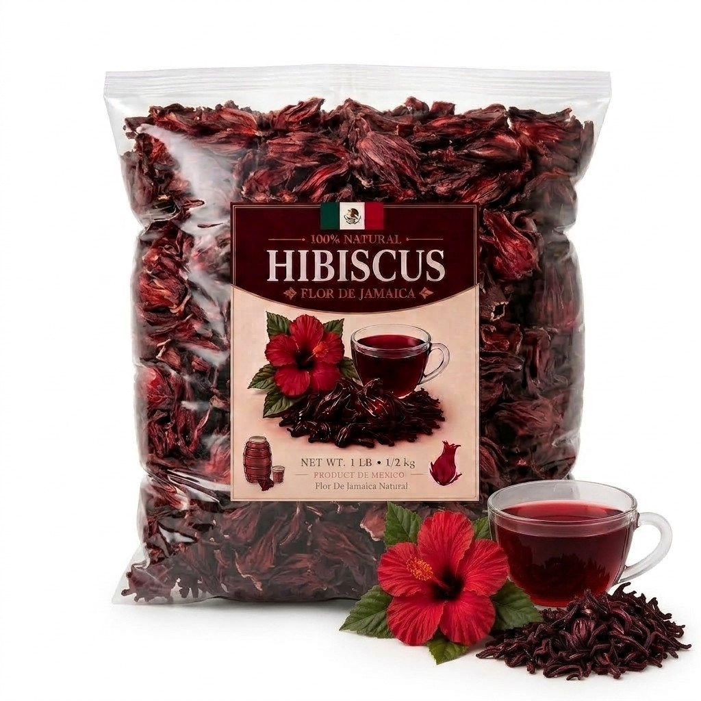 Hibiscus Flowers 1lb (16oz) All Natural Flor De Jamaica Mexicana Hibiscus Flowers 1lb (16oz) All Natural Flor De Jamaica Mexicana