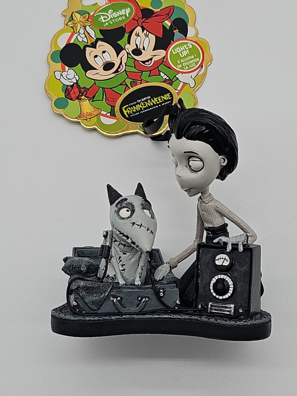 Disney Frankenweenie Sparky and Victor Sketchbook Ornament Light-Up Eyes NWT Disney Frankenweenie Sparky and Victor Sketchbook Ornament Light-Up Eyes NWT