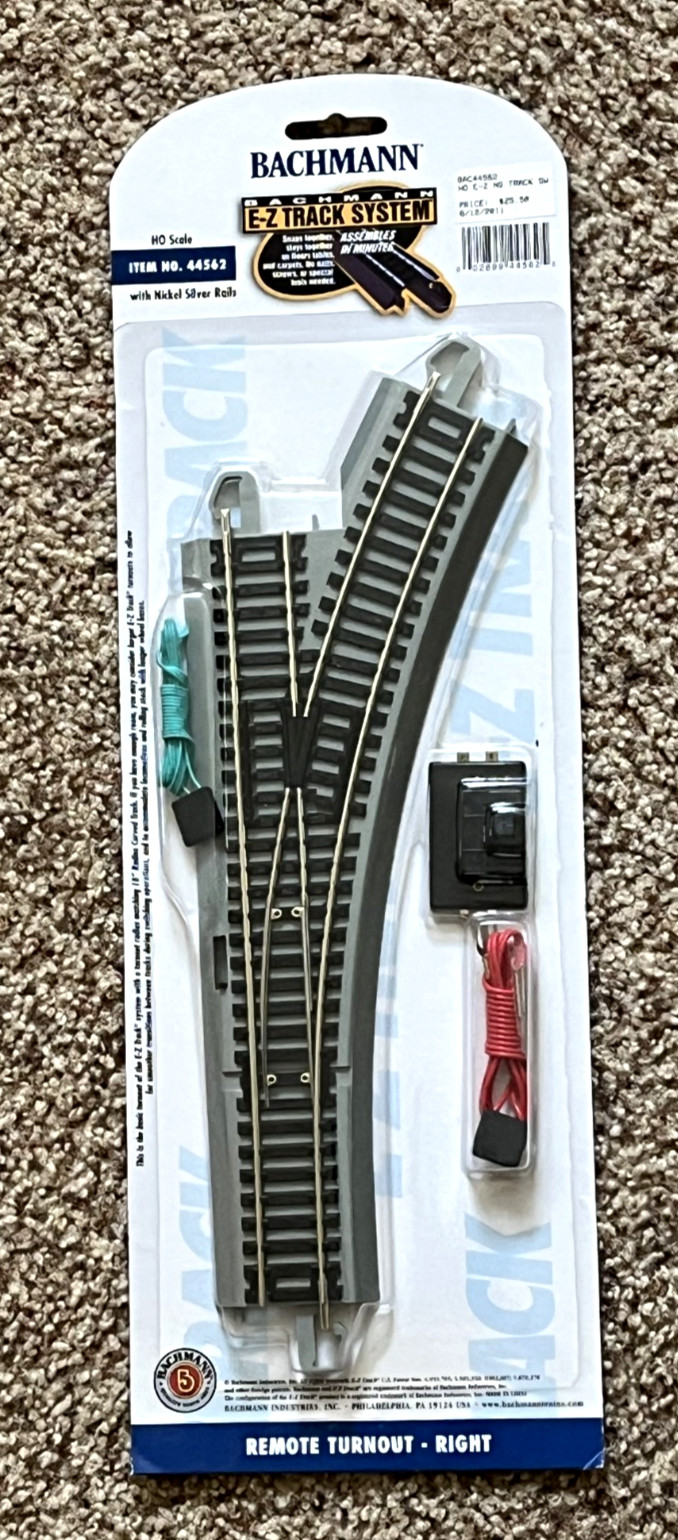 New Still Sealed in Package BACHMANN HO E Z Track #44562 Remote Turnout-Right New Still Sealed in Package BACHMANN HO E Z Track #44562 Remote Turnout-Right