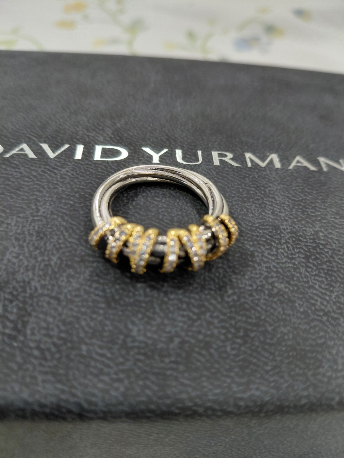 David Yurman Two Tone 925 Silver With Gold Ring Size 7 David Yurman Two Tone 925 Silver With Gold Ring Size 7