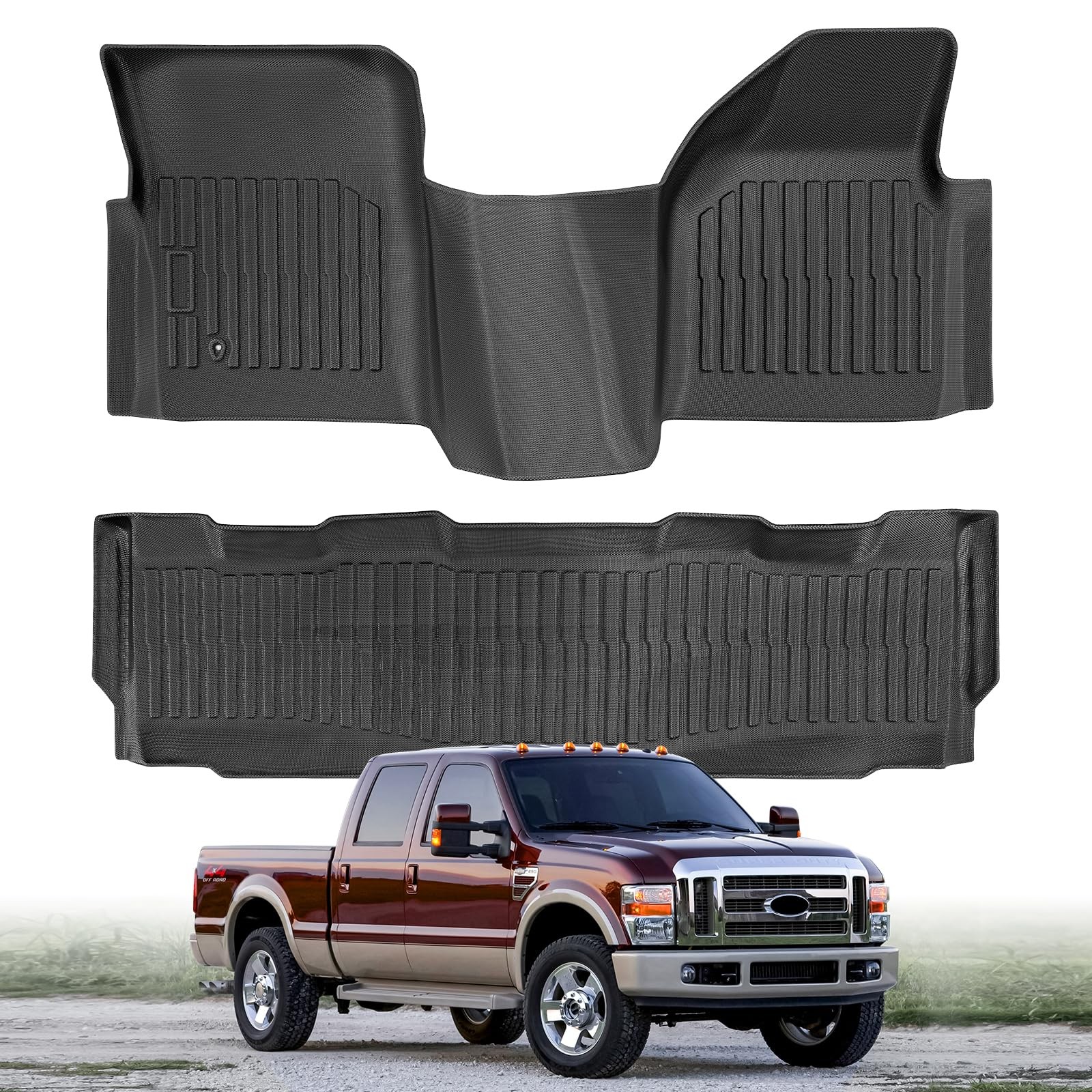 Floor Mats for Ford F250 F350 F450 F550 2008 2009 2010, Bench Seat Floor Mats for Ford F250 F350 F450 F550 2008 2009 2010, Bench Seat