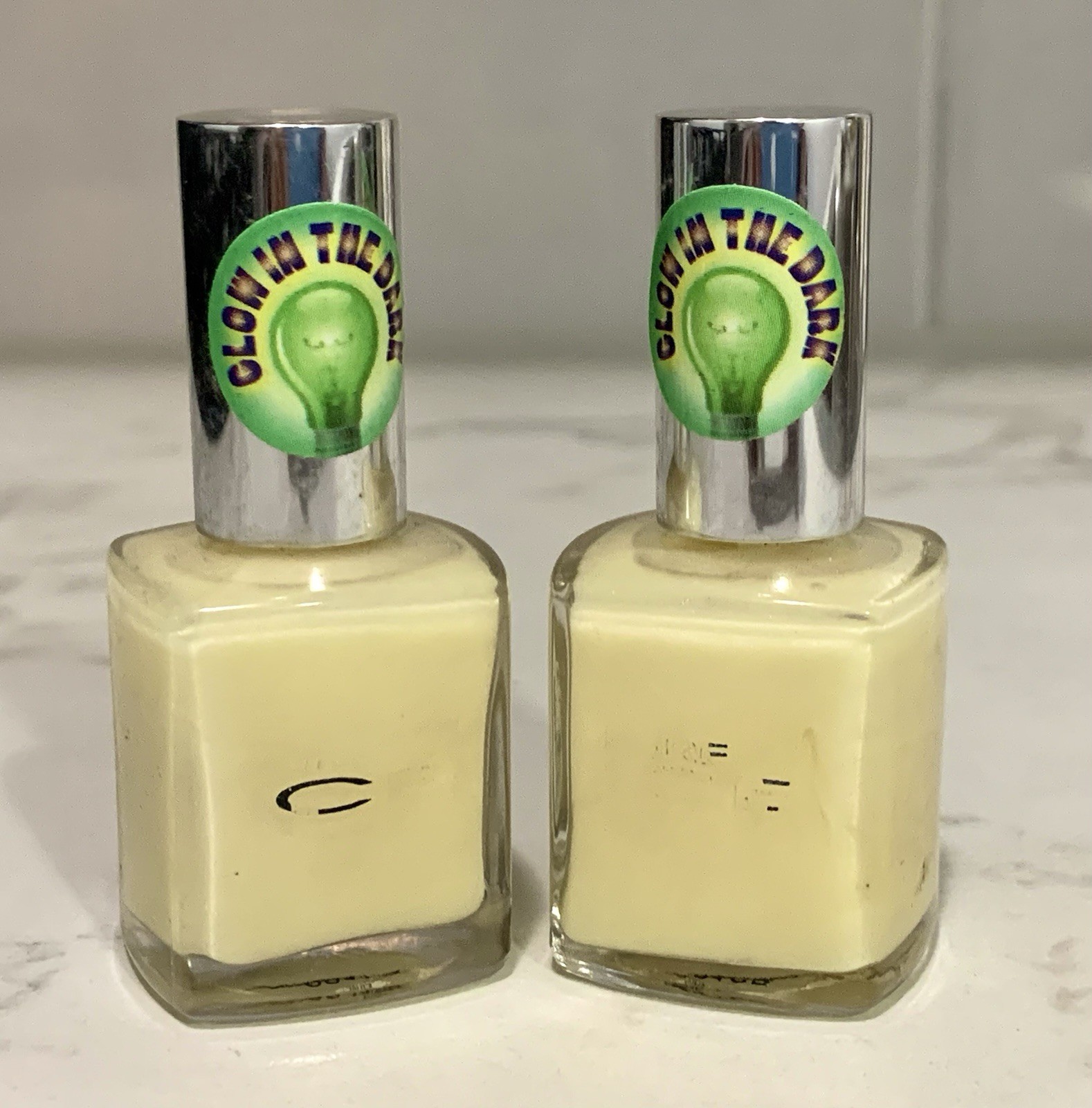 2X Bari Pure Ice nail polish ~ 001CP Glow In The Dark ~ full size nwob READ