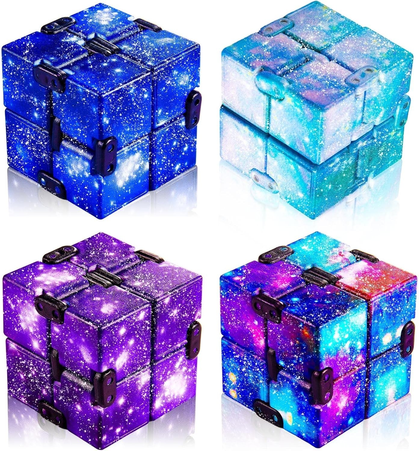 Skylety 4PCS Stress Relief Fidget Cubes – Sensory Toy for Kids & Adults, Starry Skylety 4PCS Stress Relief Fidget Cubes – Sensory Toy for Kids & Adults, Starry