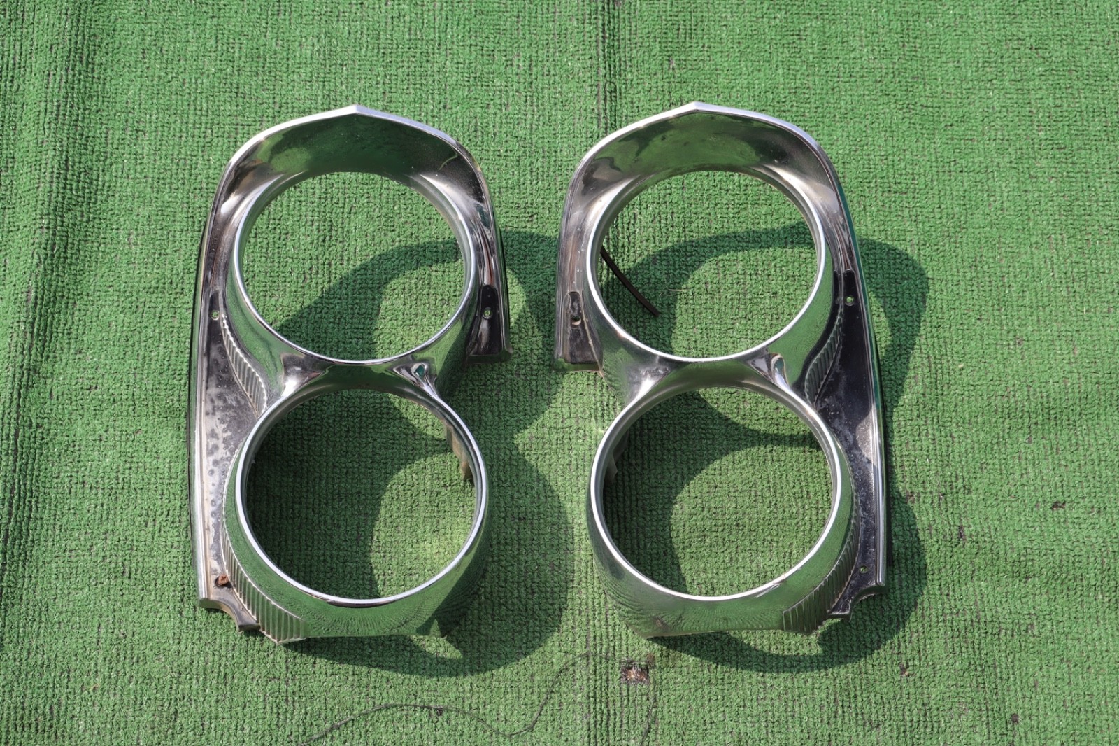 1965 Pontiac Bonneville Catalina headlight bezels 65 1965 Pontiac Bonneville Catalina headlight bezels 65
