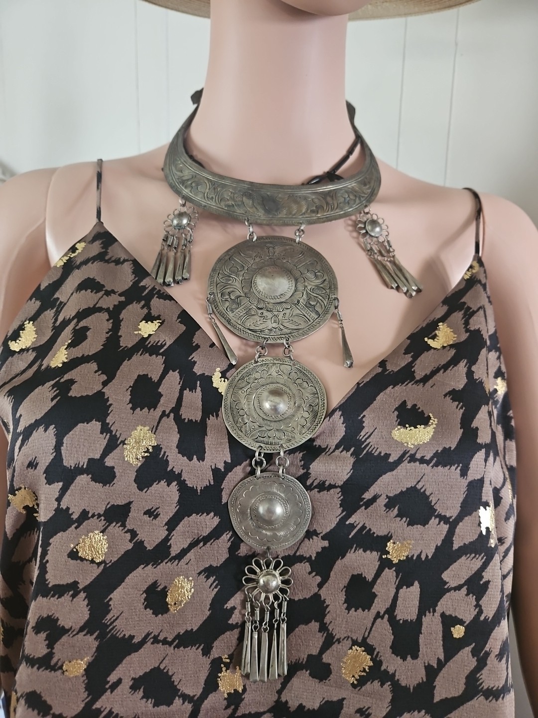 Vintage Hmong Miao Silver Necklace