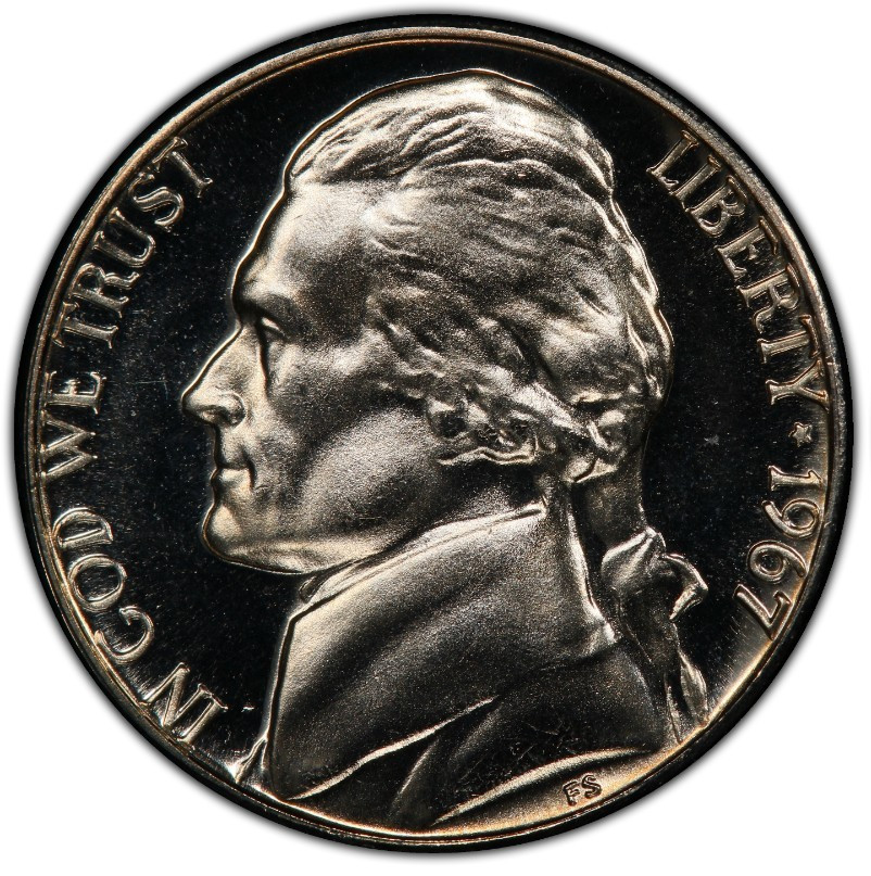1967 S Special Mint Set Finish Jefferson Nickel 5C