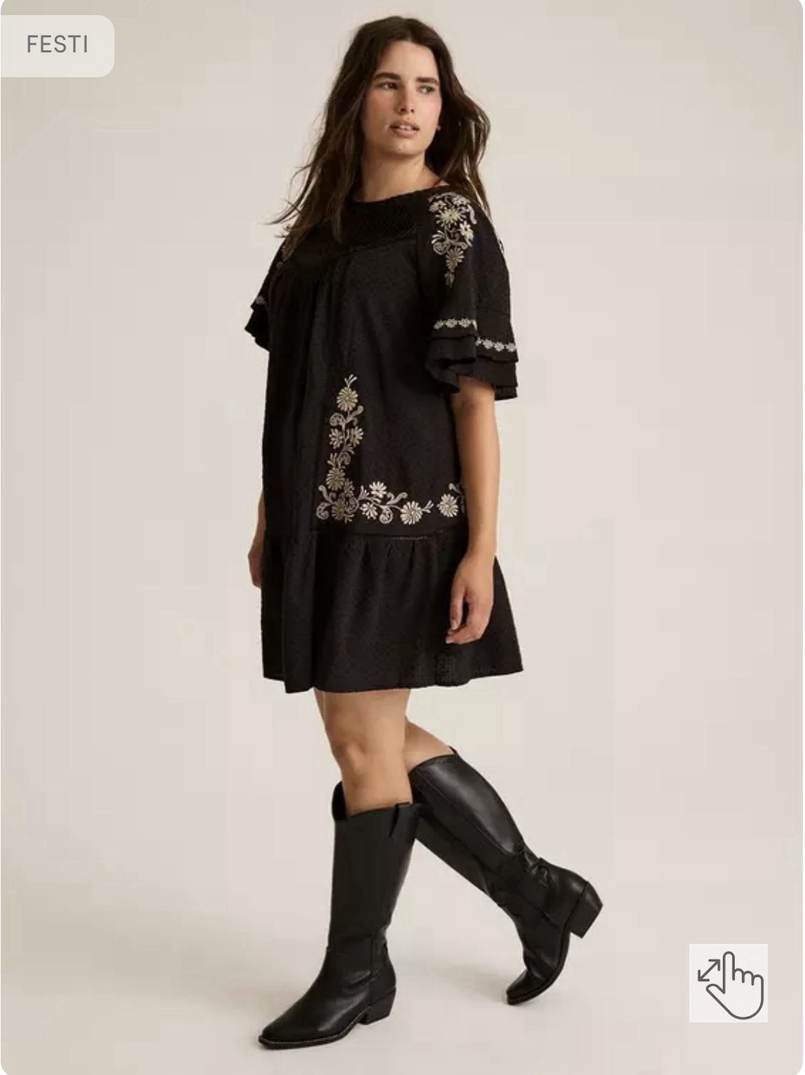Torrid Festi Mini Dress 1X Raglan Bell Sleeve Embroidered Black Eyelet NEW Tags Torrid Festi Mini Dress 1X Raglan Bell Sleeve Embroidered Black Eyelet NEW Tags
