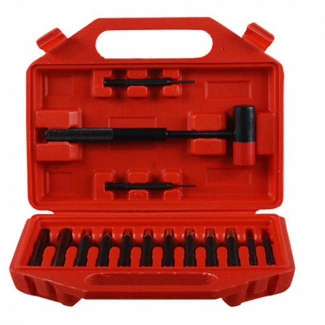 WINCHESTER BRAND NEW 15 BRASS and STEEL PUNCH SET, Hammer / Case.