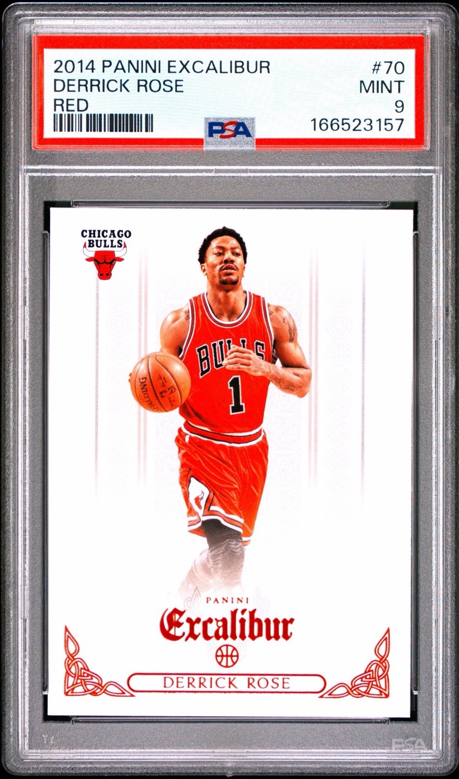 2014-15 Panini Excalibur Derrick Rose #70 Red PSA 9 Chicago Bulls SSP