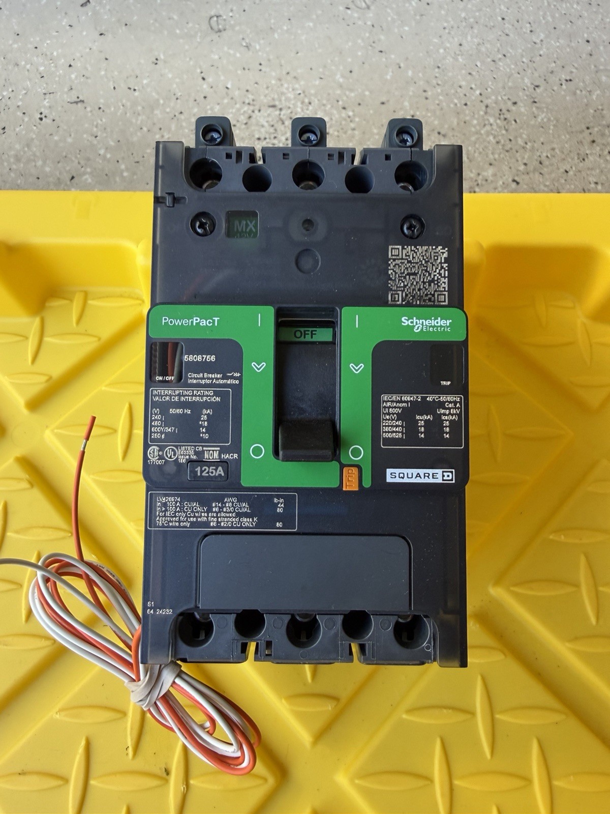 Square D PowerPact BDL36125-SNLU 125A 480V 3P Circuit Breaker New *40 In Stock* Square D PowerPact BDL36125-SNLU 125A 480V 3P Circuit Breaker New *40 In Stock*