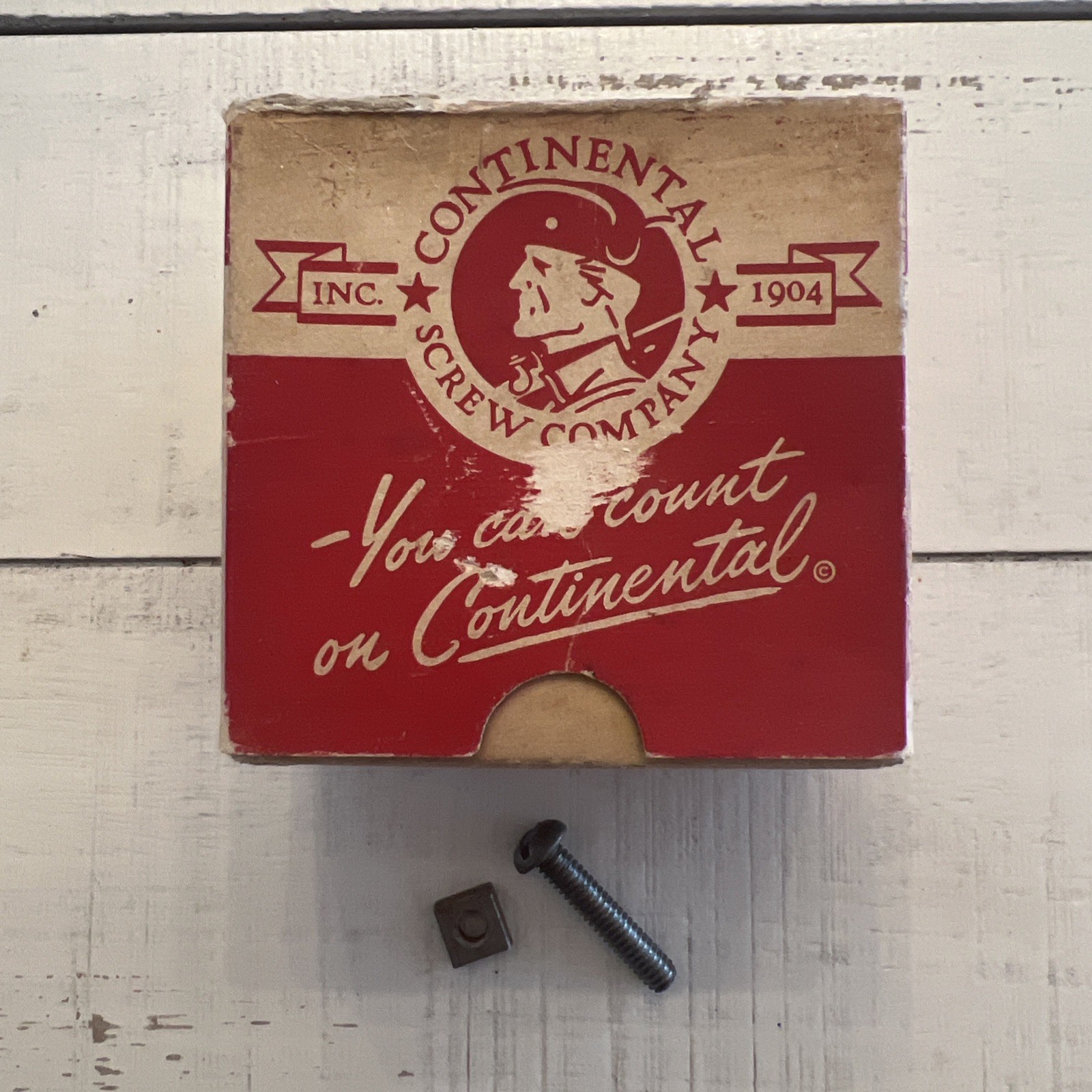 Vintage Continental Screw Co Hol‑Tite Stove Bolts Box 100 Count Industrial USA Vintage Continental Screw Co Hol‑Tite Stove Bolts Box 100 Count Industrial USA