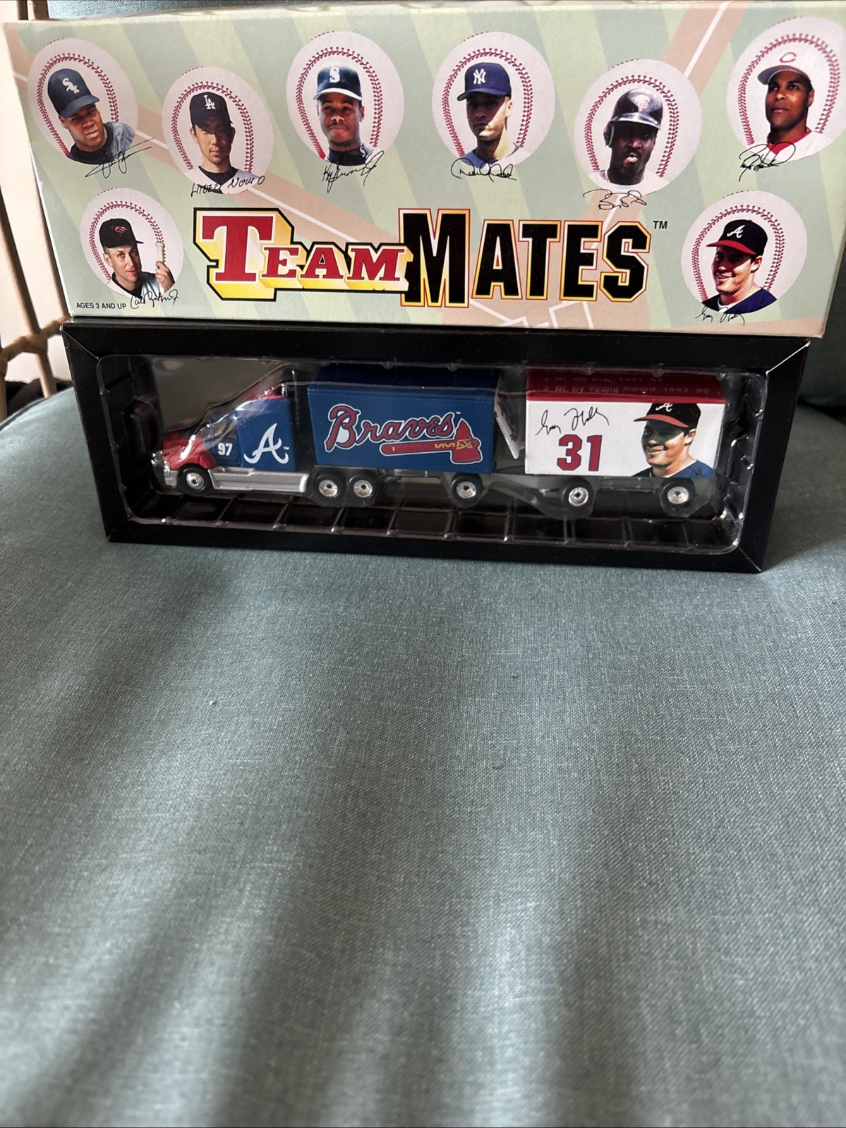 1997 GREG MADDUX ATLANTA BRAVES DOUBLE TANDEM TRAILER LE 1000 MATCHBOX/WRC 1997 GREG MADDUX ATLANTA BRAVES DOUBLE TANDEM TRAILER LE 1000 MATCHBOX/WRC