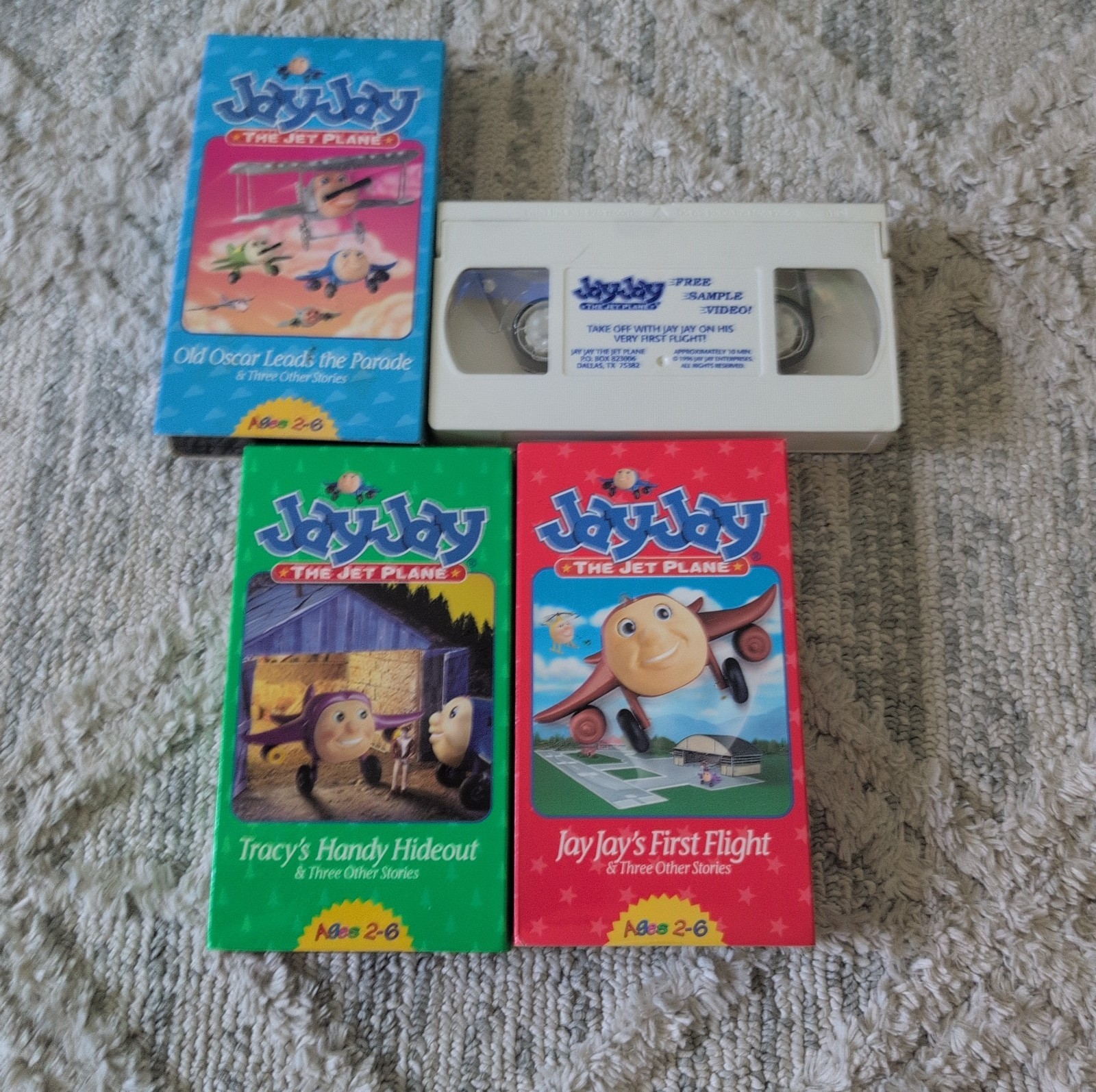Lot Of (4) Vintage Jay Jay The Jet Plane VHS HTF Rare SAMPLE TAPE Lot Of (4) Vintage Jay Jay The Jet Plane VHS HTF Rare SAMPLE TAPE