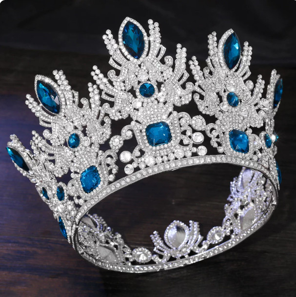Pageant Crown Bride Hair Accessory Baroque Queen Crown Large Tiara Headpieace Pageant Crown Bride Hair Accessory Baroque Queen Crown Large Tiara Headpieace