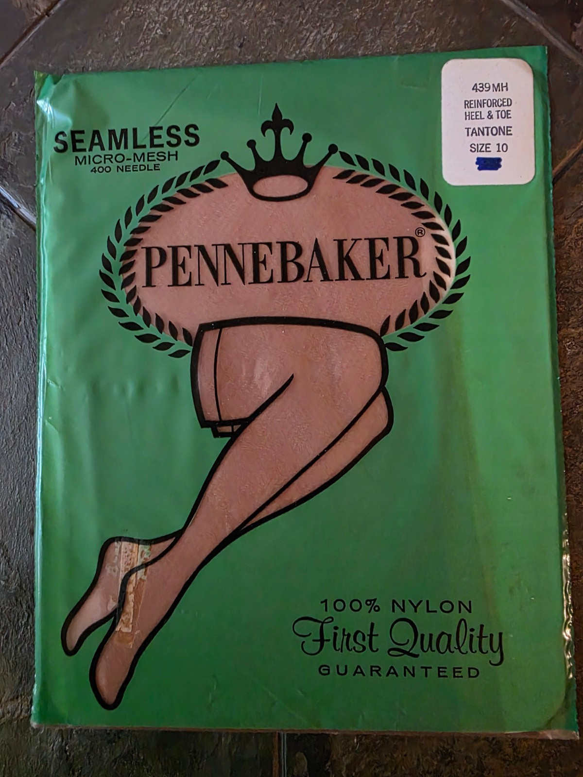 Vintage NIP Pennebaker Seamless RH RT Micro-Mesh Stockings Tantone Size 10X34 Vintage NIP Pennebaker Seamless RH RT Micro-Mesh Stockings Tantone Size 10X34