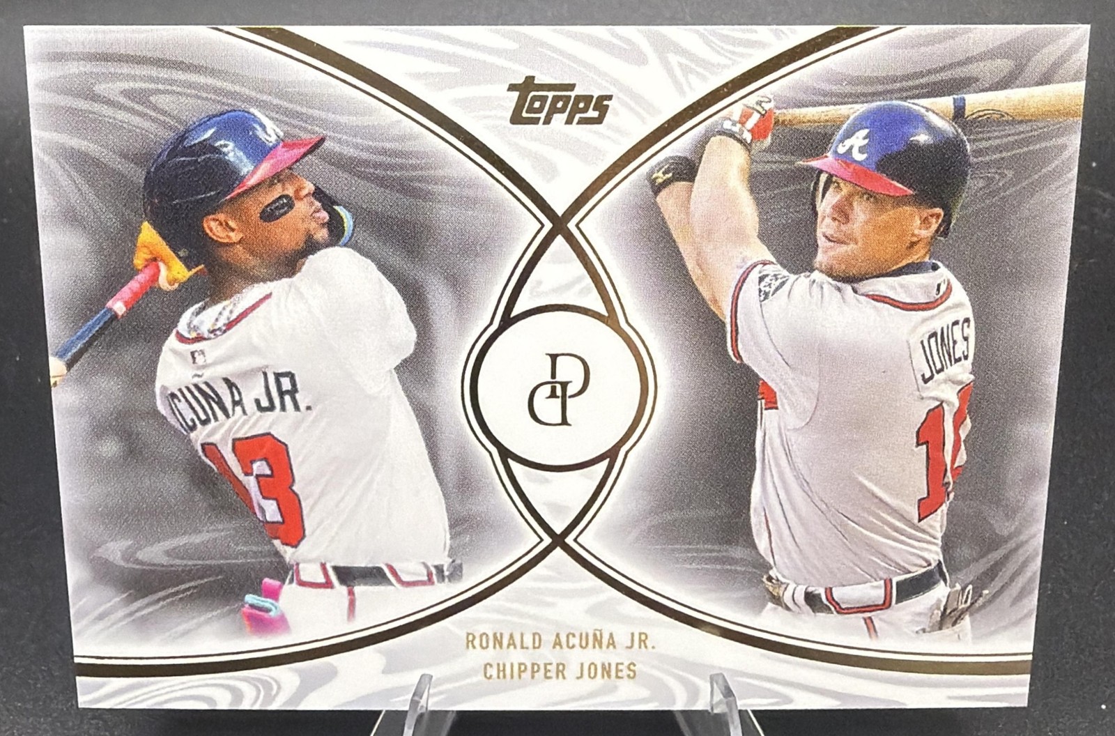 Ronald Acuna Jr. Chipper Jones 2026 Topps Dynamic Duals #19 Braves Ronald Acuna Jr. Chipper Jones 2026 Topps Dynamic Duals #19 Braves