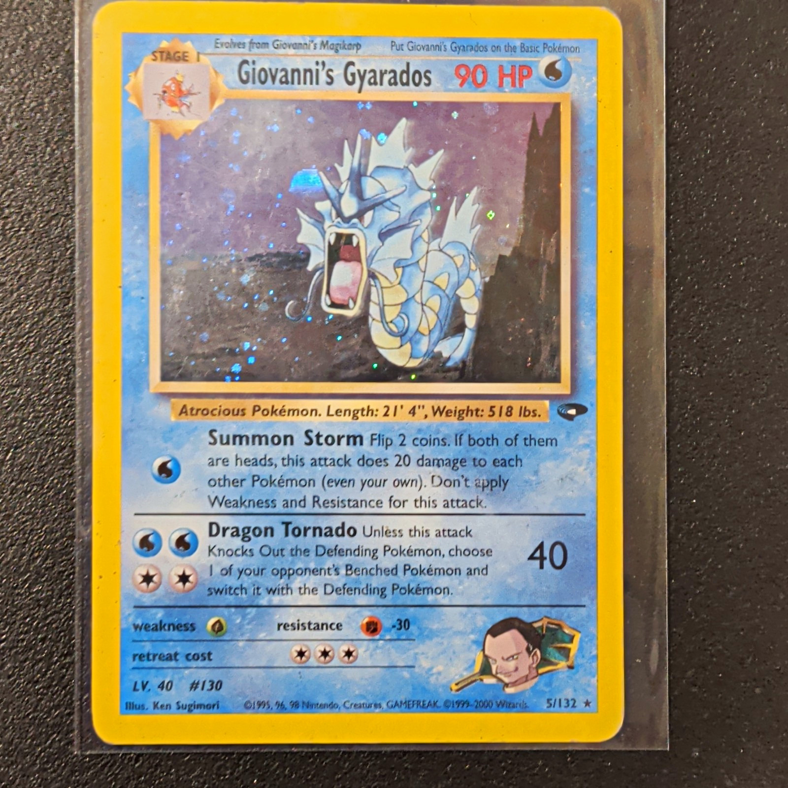 WOTC Pokémon TCG Giovanni\'s Gyarados 5/132 Gym Challenge Holo Rare Unlimited WOTC Pokémon TCG Giovanni\'s Gyarados 5/132 Gym Challenge Holo Rare Unlimited