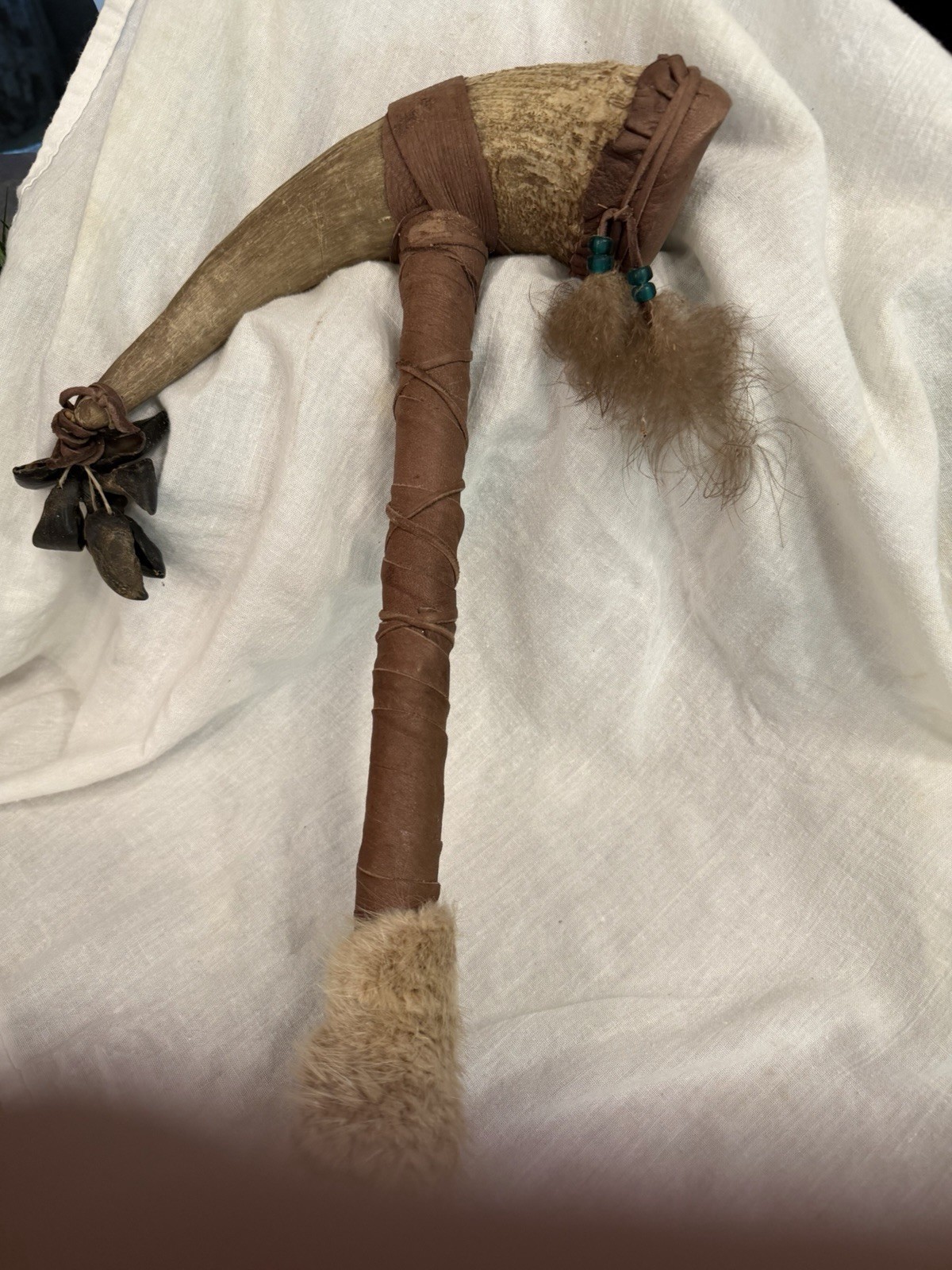 Native American Jawbone Dance Rattle Ceremonial Tomahawk War Club Native American Jawbone Dance Rattle Ceremonial Tomahawk War Club