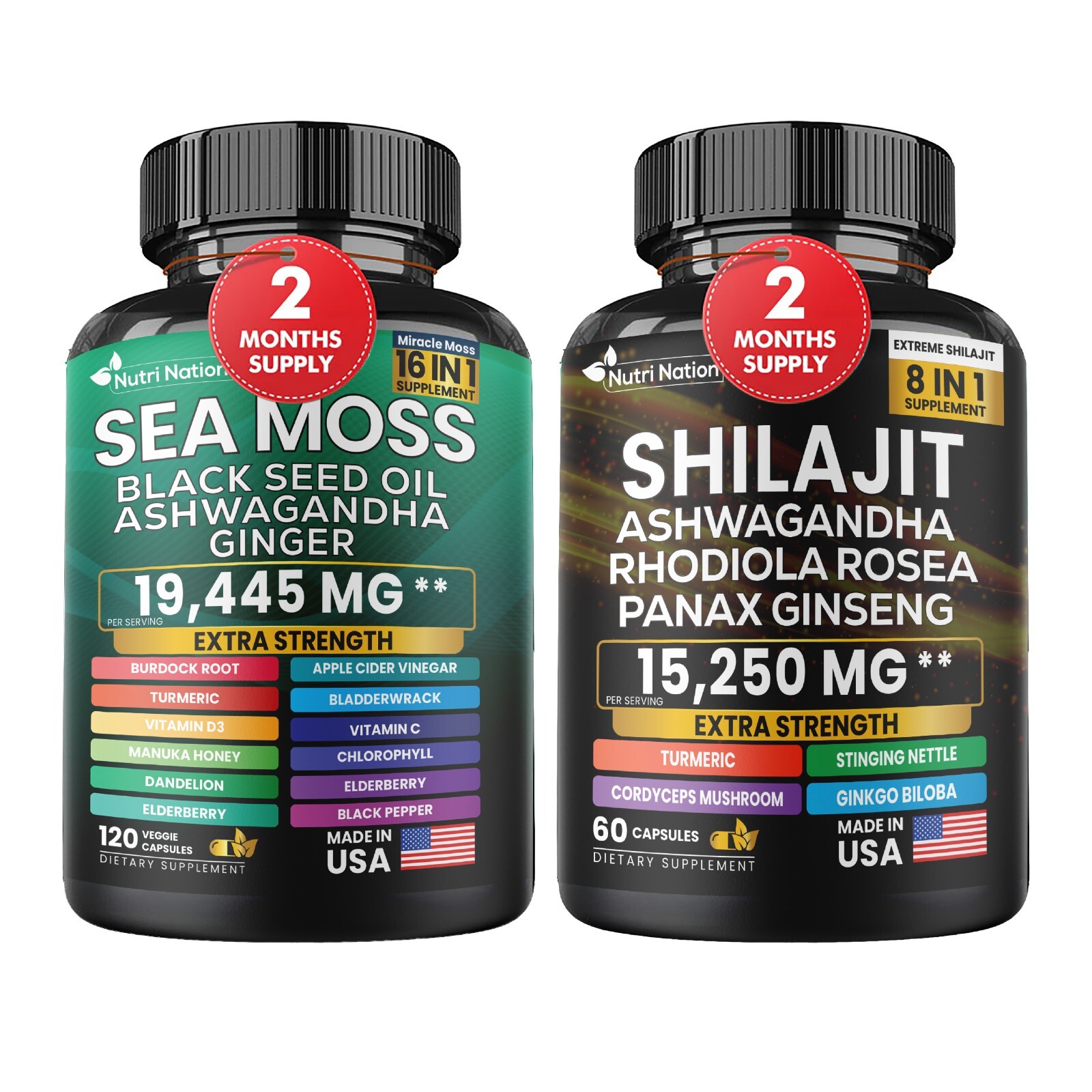 Dynamic Vitality Bundle - Sea Moss 7000mg,Black Seed Oil 4000mg/ Shilajit Dynamic Vitality Bundle - Sea Moss 7000mg,Black Seed Oil 4000mg/ Shilajit