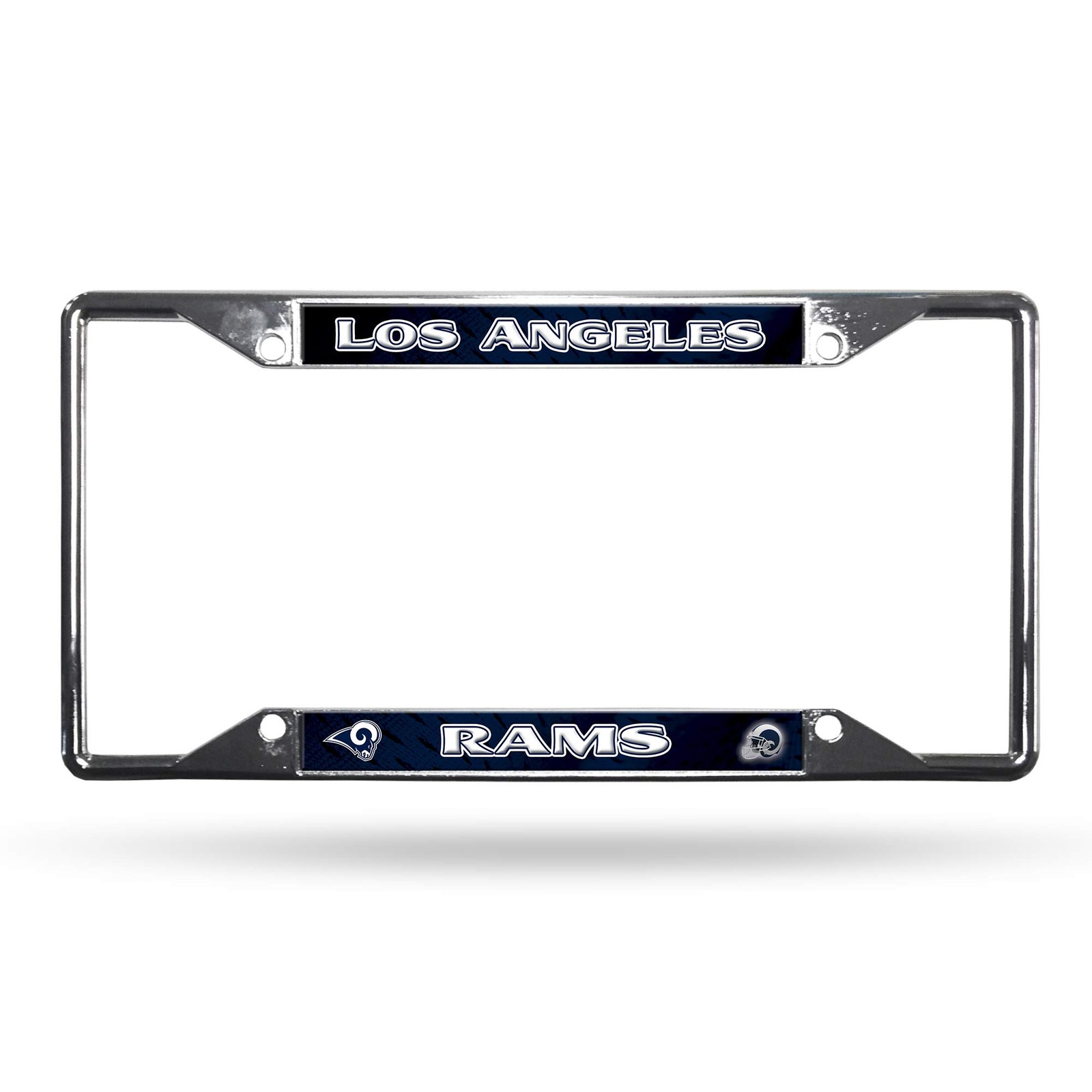 NFL Rico Industries Easy View Chrome License Plate Frame, Los Angeles Rams NFL Rico Industries Easy View Chrome License Plate Frame, Los Angeles Rams