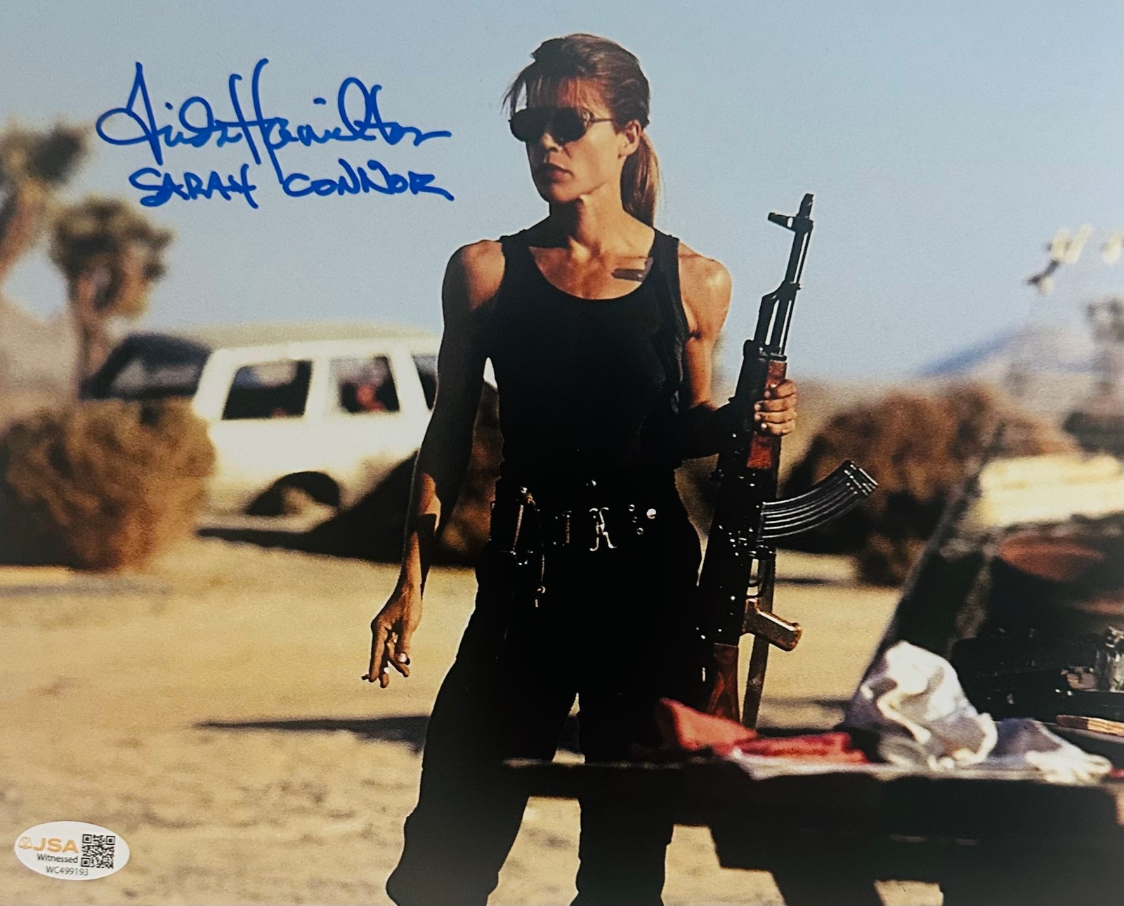 Linda Hamilton Signed 8x10 Terminator Photo Sarah Connor Autograph JSA 193