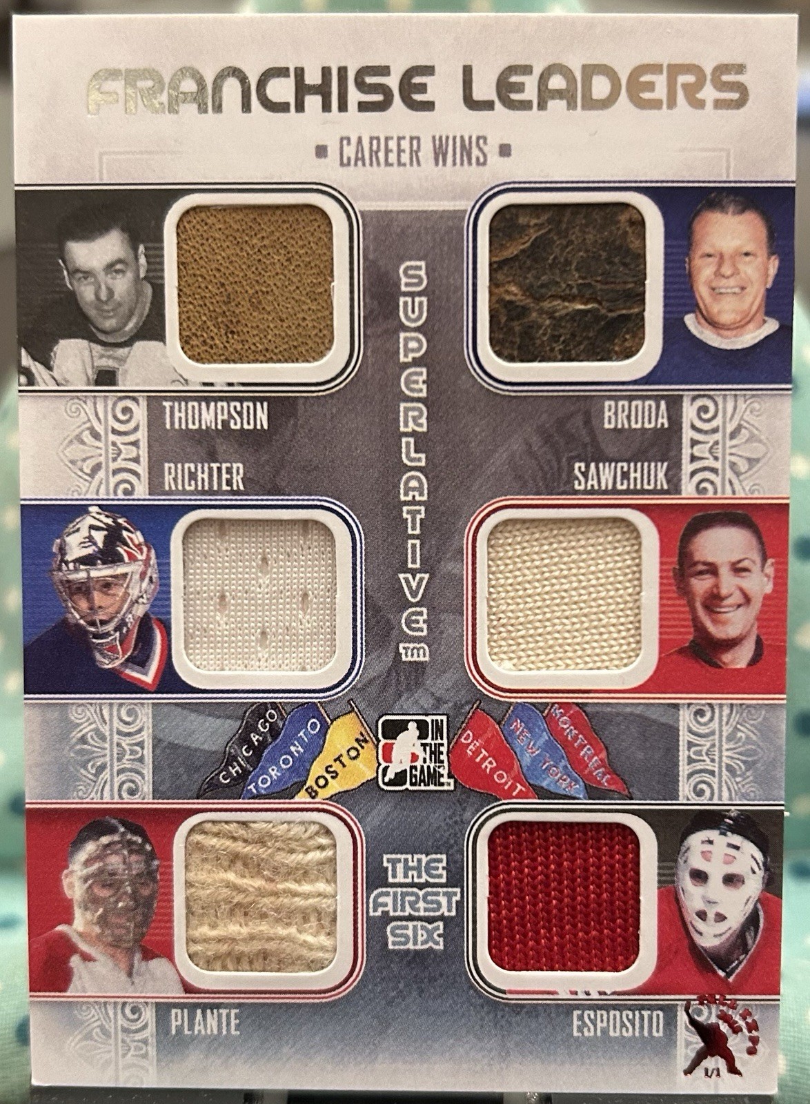 FRANCHISE LEADERS GOALIES 2013 In The Game Superlative First Six Career Wins 1/1
