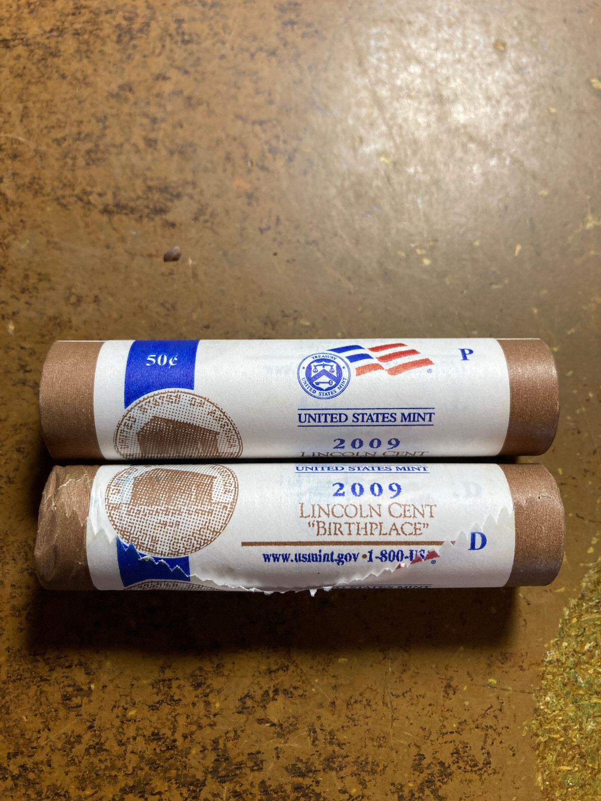 2009 P & D Lincoln Cents LP1 Birth place 2 Uncirculated Mint Rolls 2009 P & D Lincoln Cents LP1 Birth place 2 Uncirculated Mint Rolls
