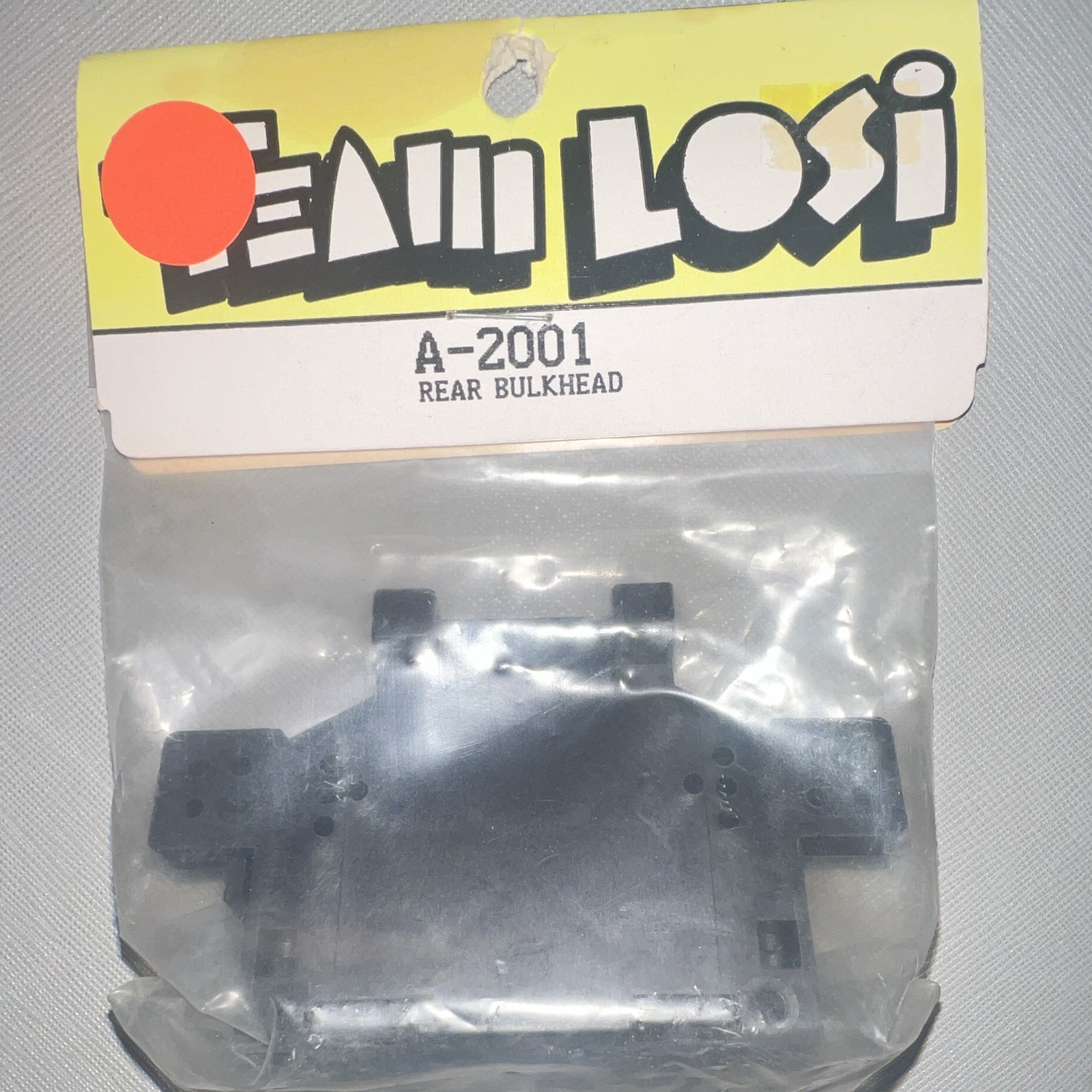 Team Losi Vintage A-2001 Rear Bulkhead Black 1:10 Electric RC Part