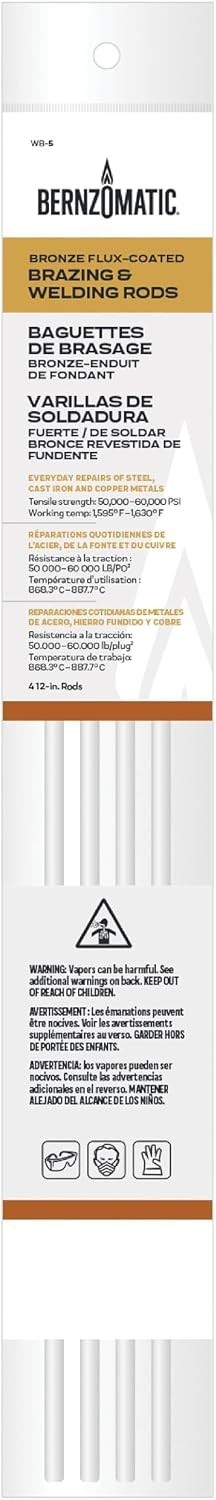 Durable 12 Inch Bronze Brazing and Welding Rods - Perfect for Everyday Repairs Durable 12 Inch Bronze Brazing and Welding Rods - Perfect for Everyday Repairs