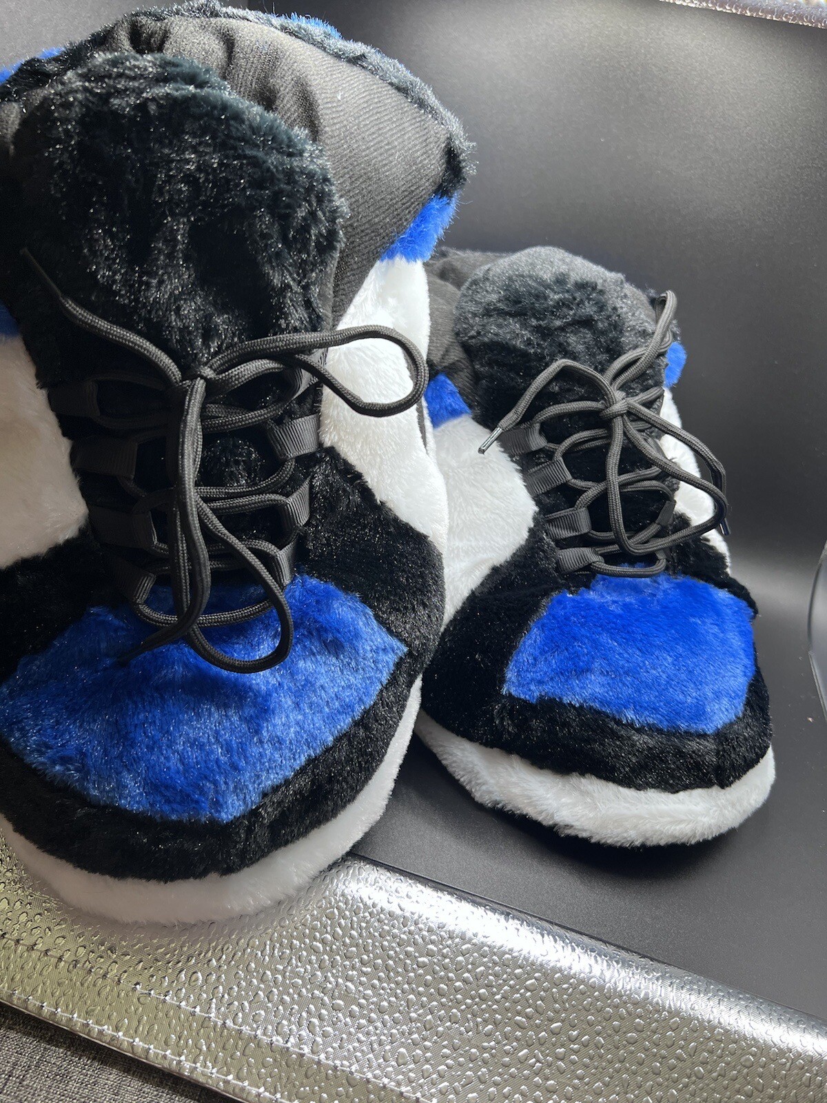 Sneaker Slippers in Blue –  One Size Fits Most Youth To Adult 5-11