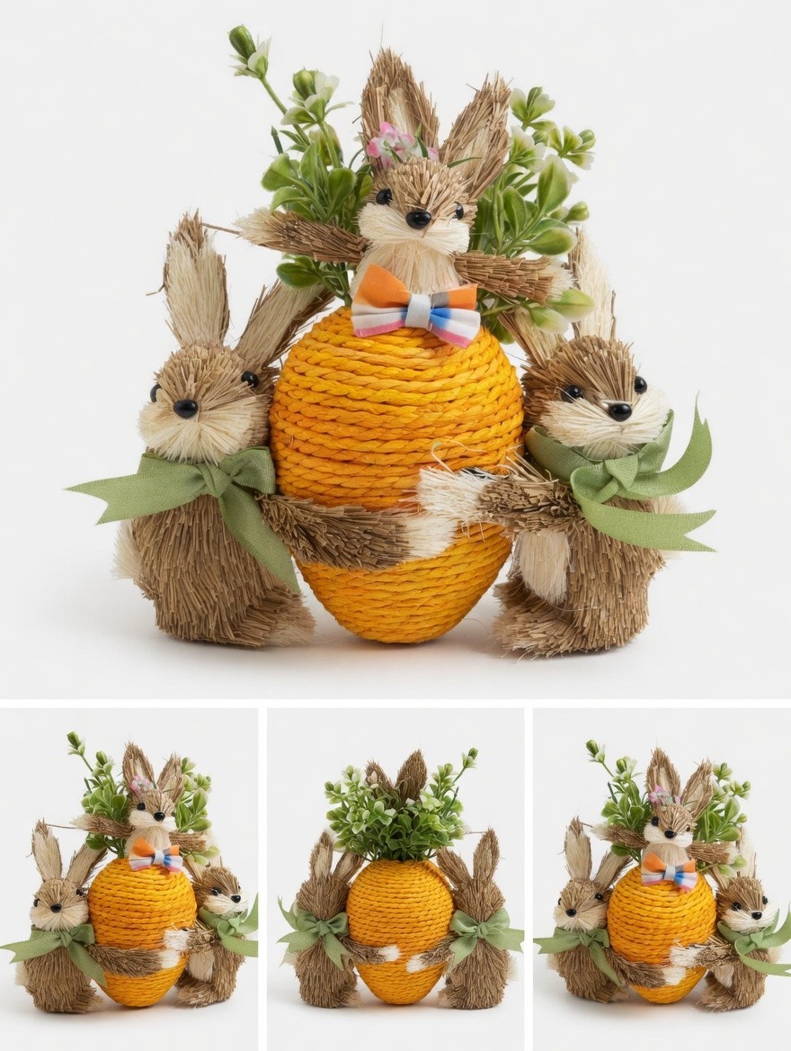 Ashland Large Sisal Bunny Easter Centerpiece Ashland Large Sisal Bunny Easter Centerpiece