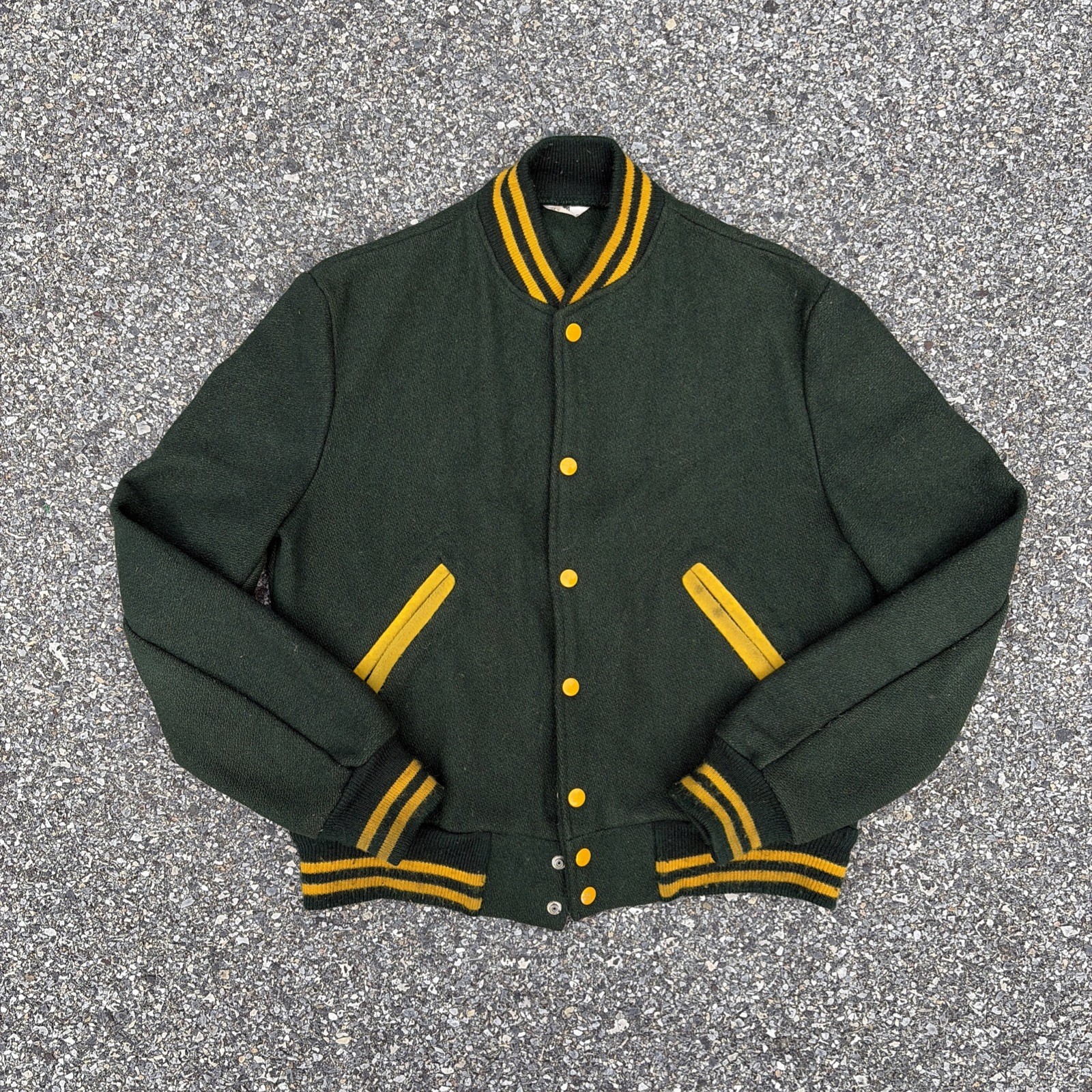 True Vtg 50s/60s Union Made In USA, Deerfoot Sports Apparel Wool Varsity Jacket