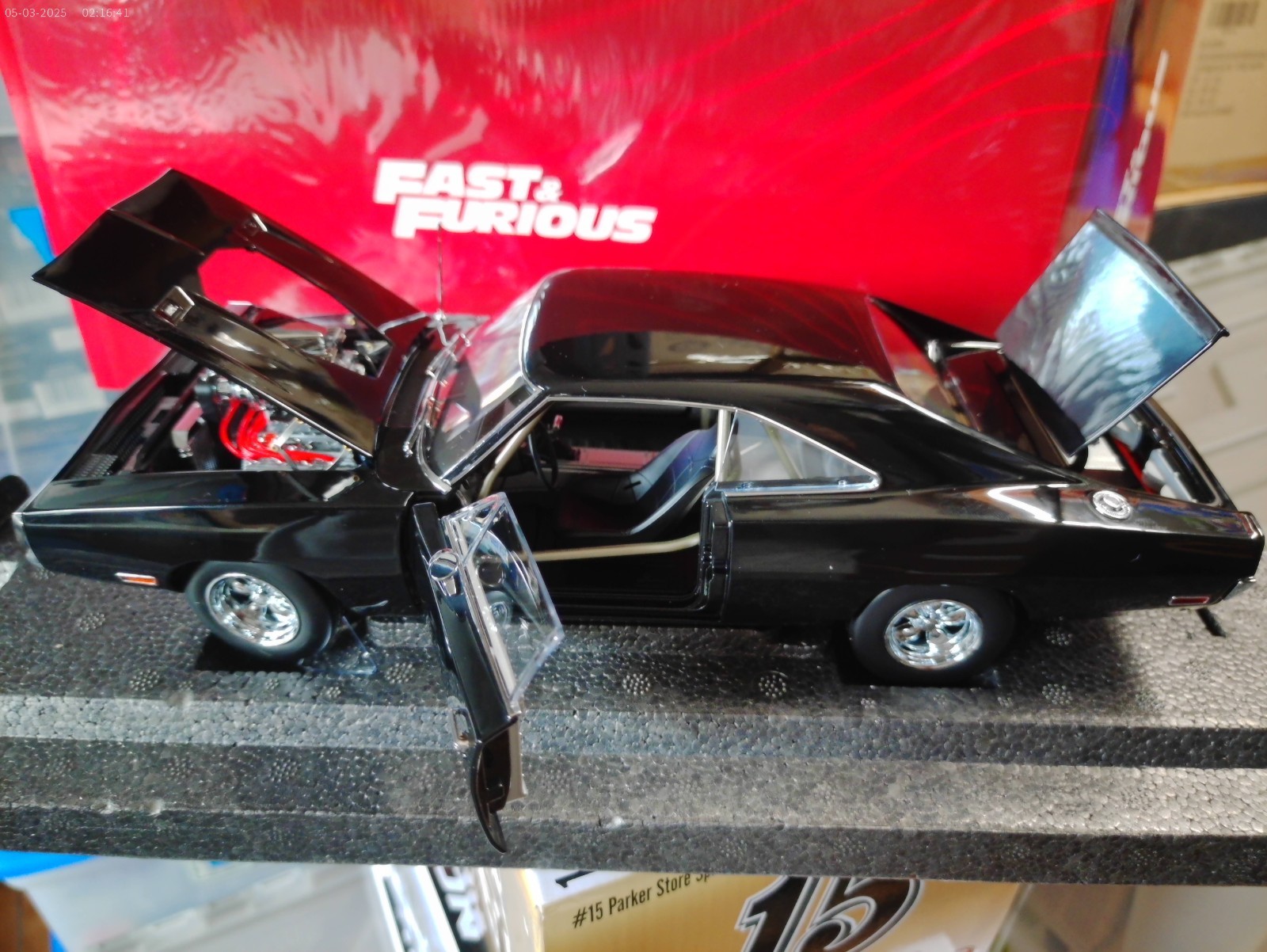 FAST & THE FURIOUS 1970 DOM\'S BLACK DODGE CHARGER R/T CAR ACME LIMITED EDITION