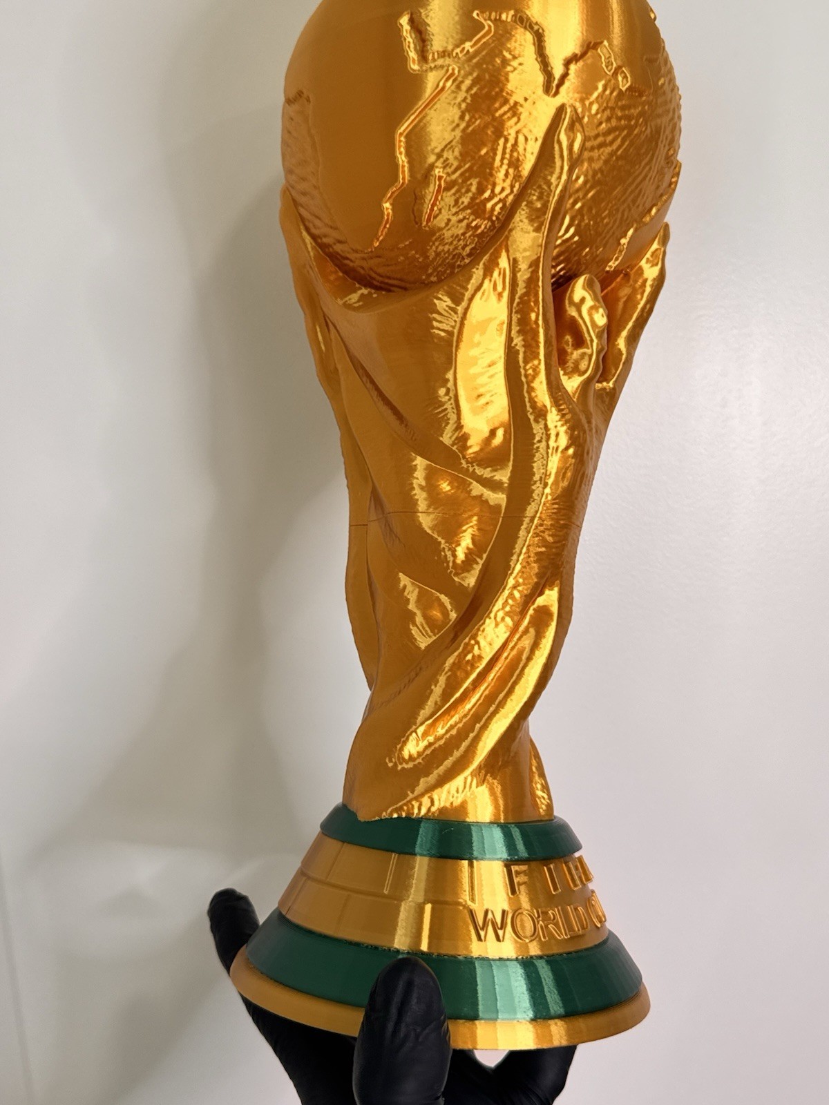 Full Size World Cup Trophy Replica 14.5” Gold Soccer Fan Collectible Printer3D