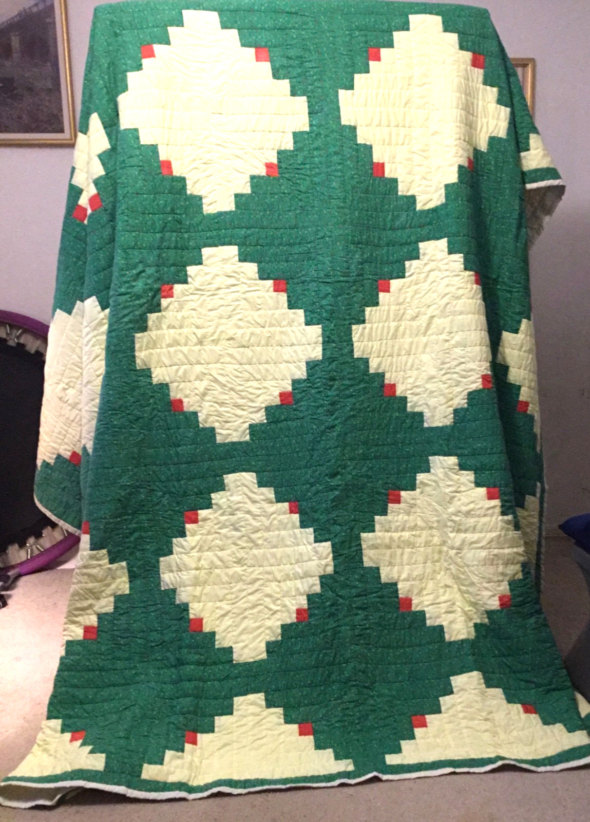 Vintage Homemade Patchwork Quilt