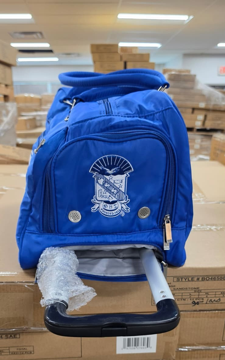PHI BETA SIGMA TROLLEY BAG, BLUE TROLLEY BAG PHI BETA SIGMA TROLLEY BAG, BLUE TROLLEY BAG