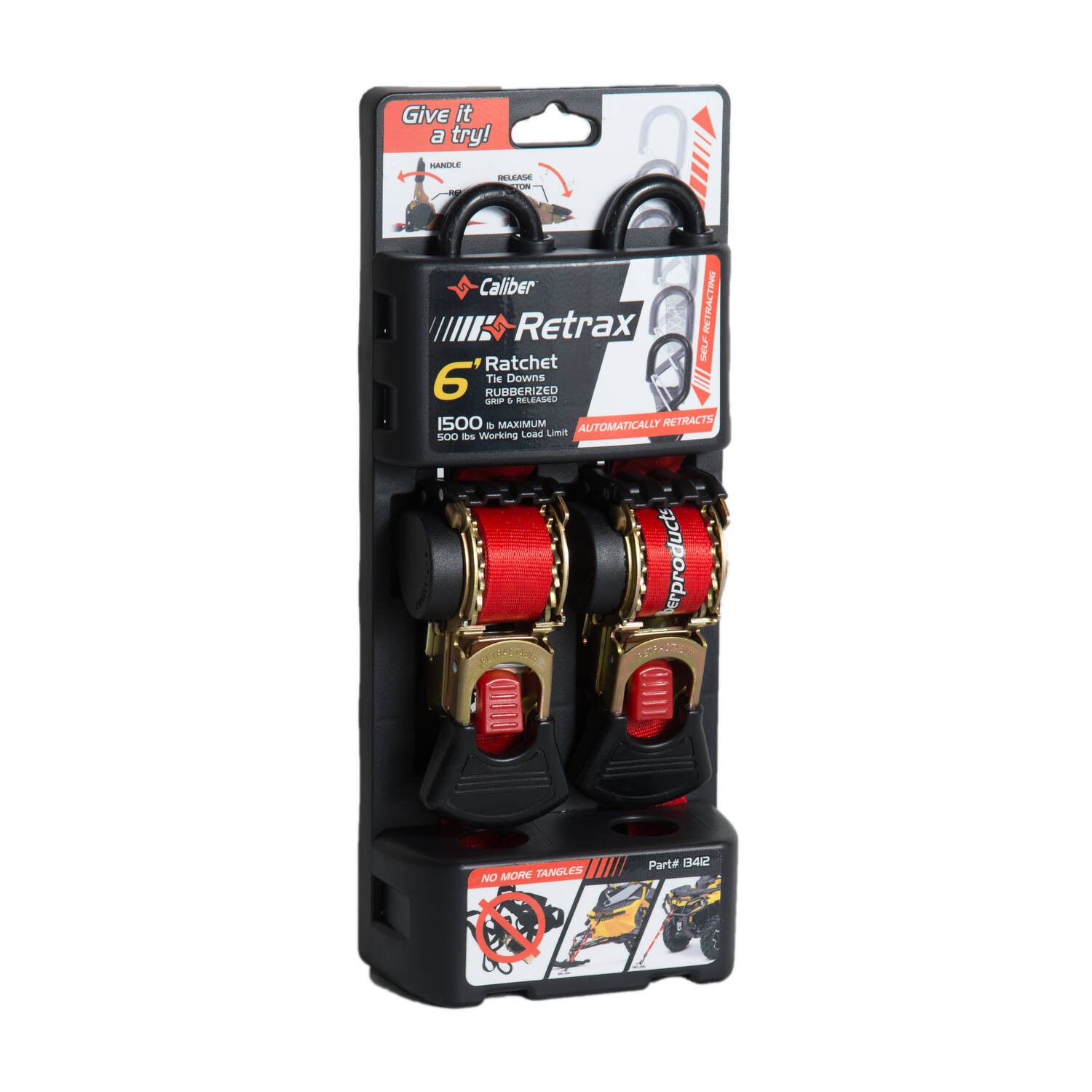 Polaris Caliber Retrax 6\' Self Rewind Tiedown Strap Kit (2pc), 2883004 Polaris Caliber Retrax 6\' Self Rewind Tiedown Strap Kit (2pc), 2883004